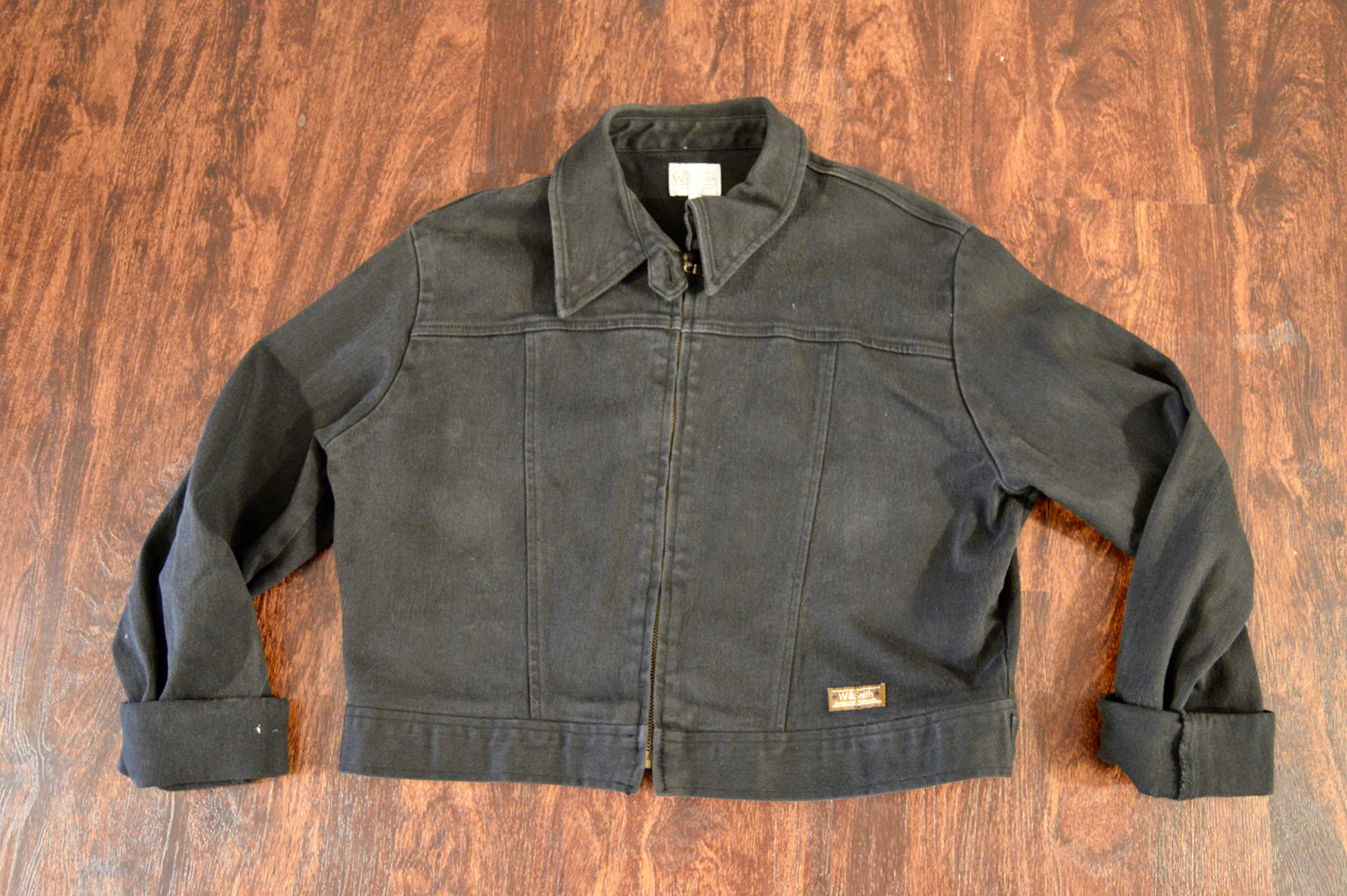 Vintage Willi Smith upcycled cropped denim jacket