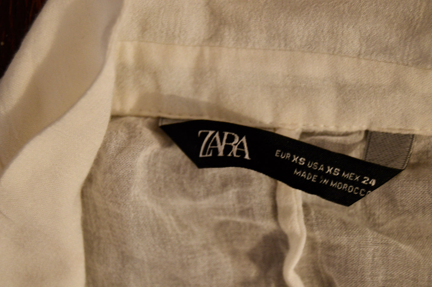 Zara white wrap blouse