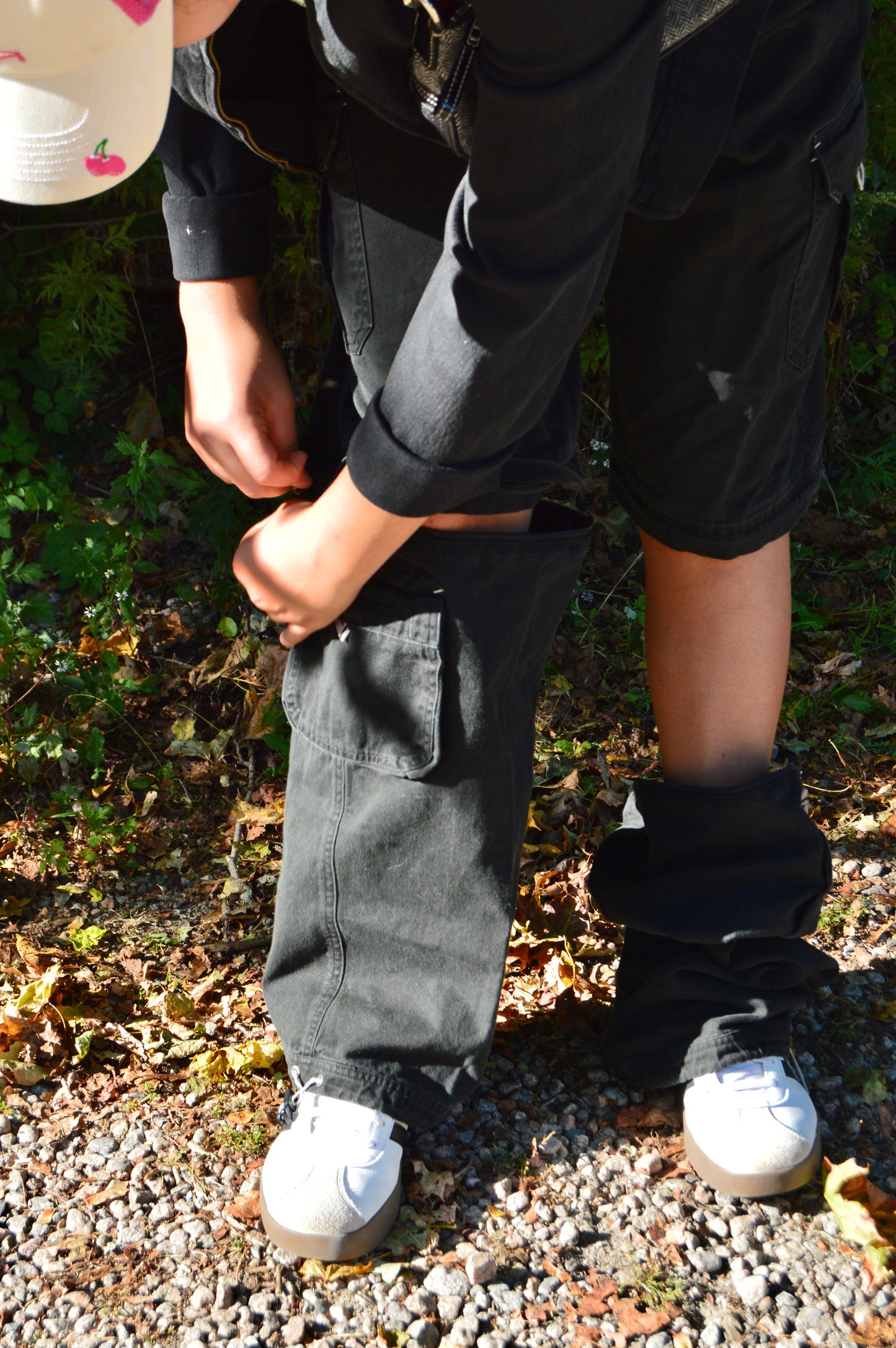 Morse Code vintage 2 way zip cargos