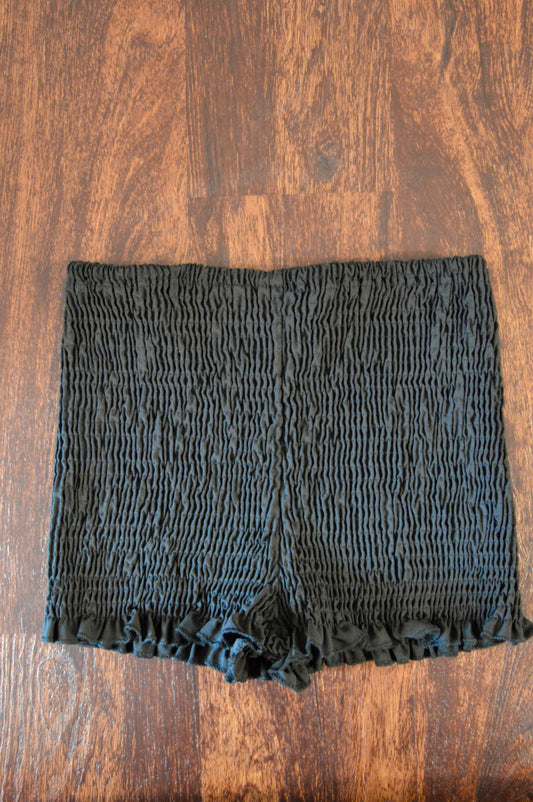 Black stretchy ruffle bloomers