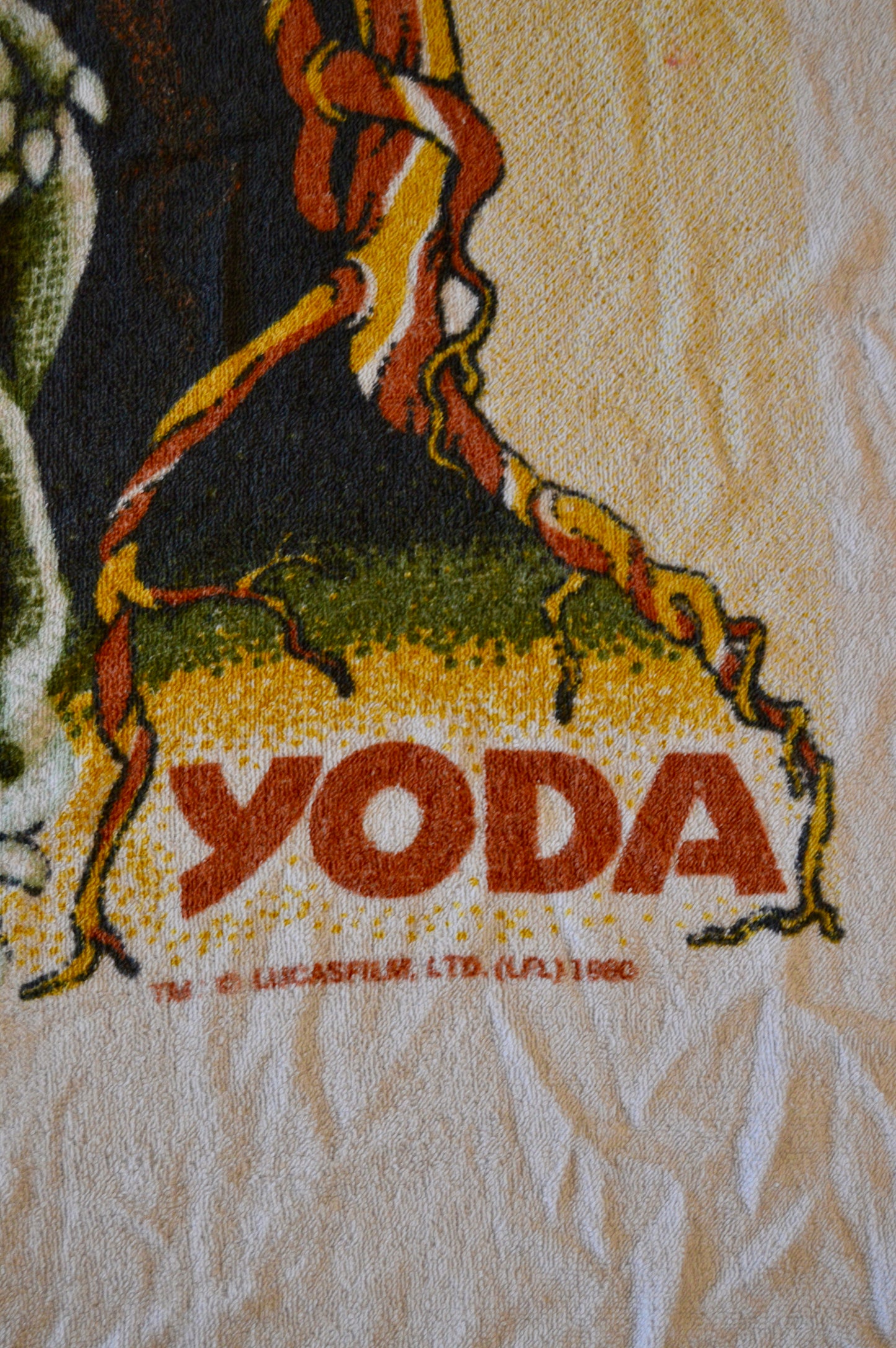 Vintage Yoda bath towel
