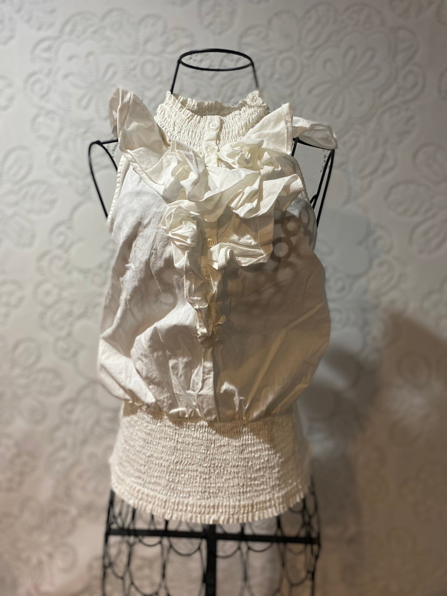 Vintage Strawberry ruffle halter