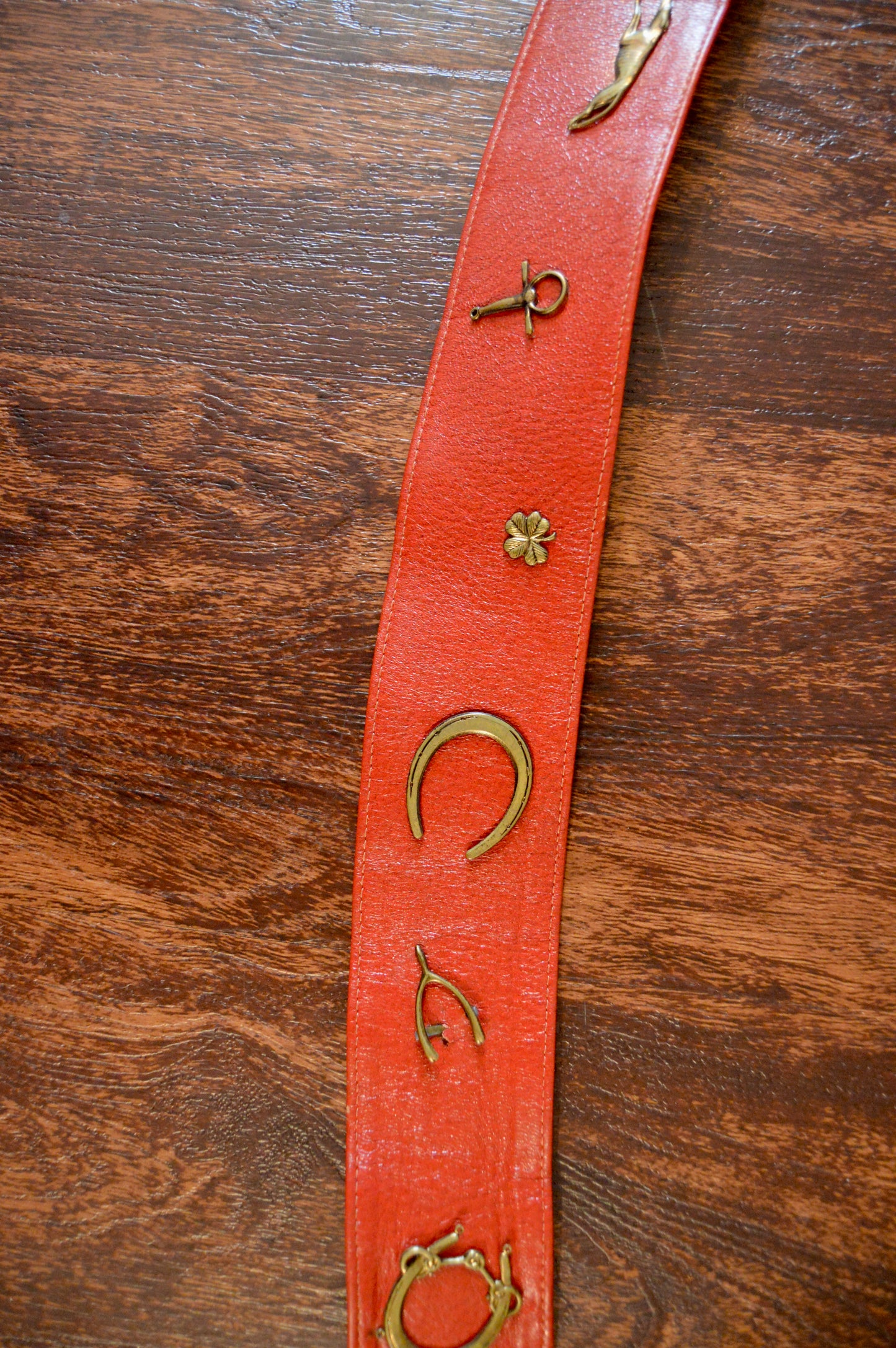 Vintage Garay red riding belt