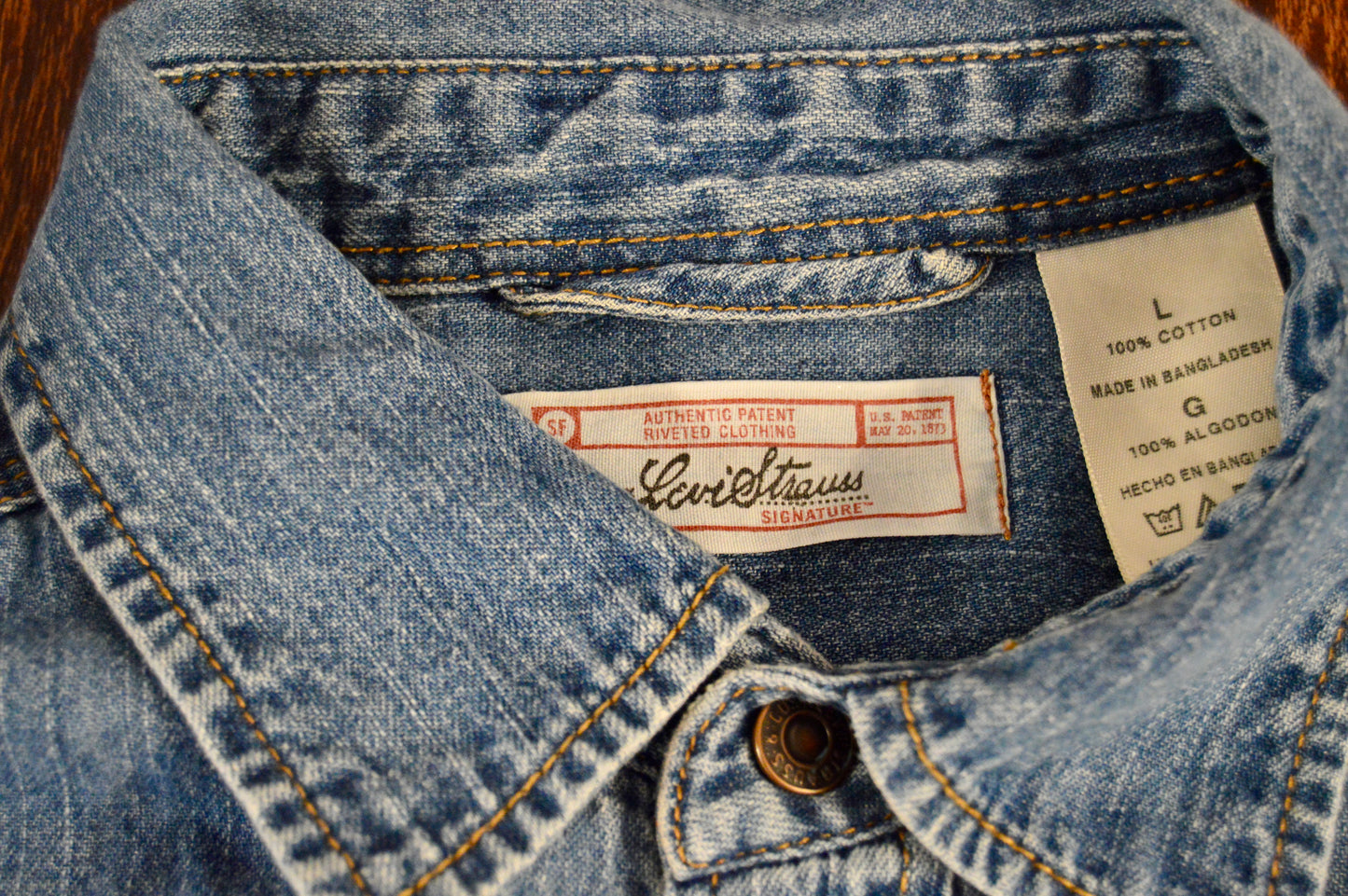 Levi Strauss signature denim button down
