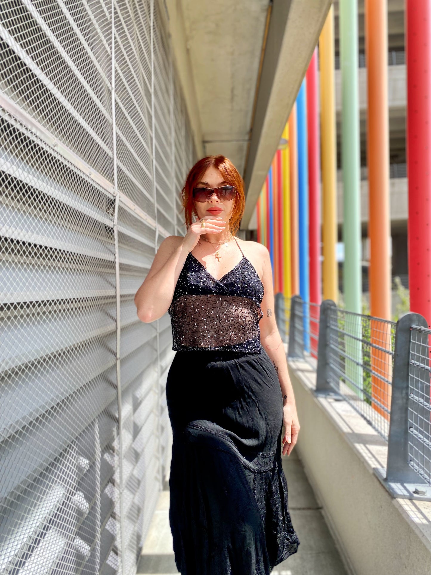 Charlotte Russe embroidered tank