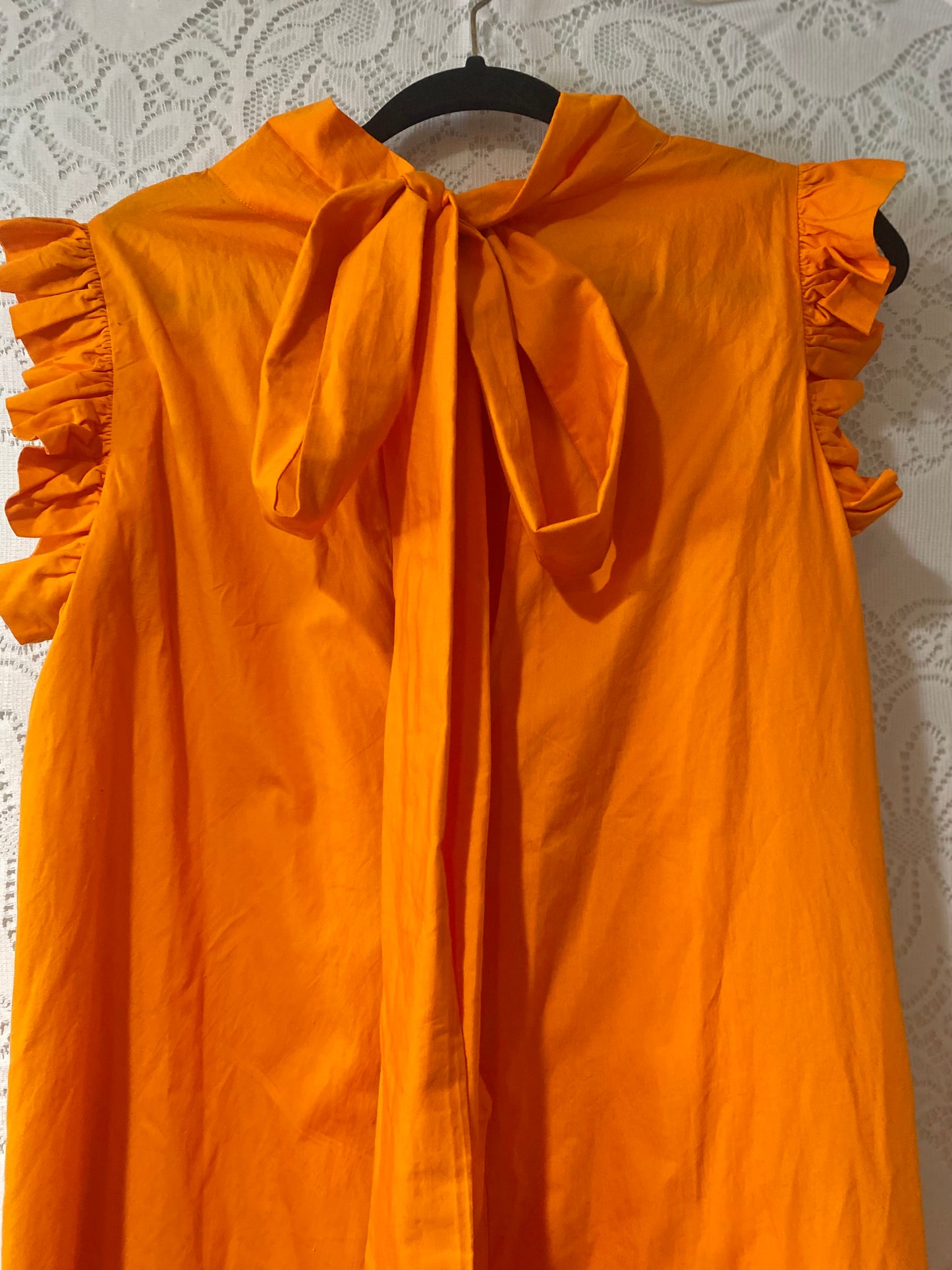 The Tiny Tassel orange maxi dress