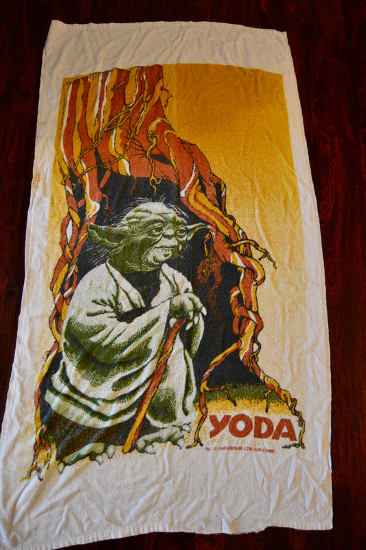 Vintage Yoda bath towel