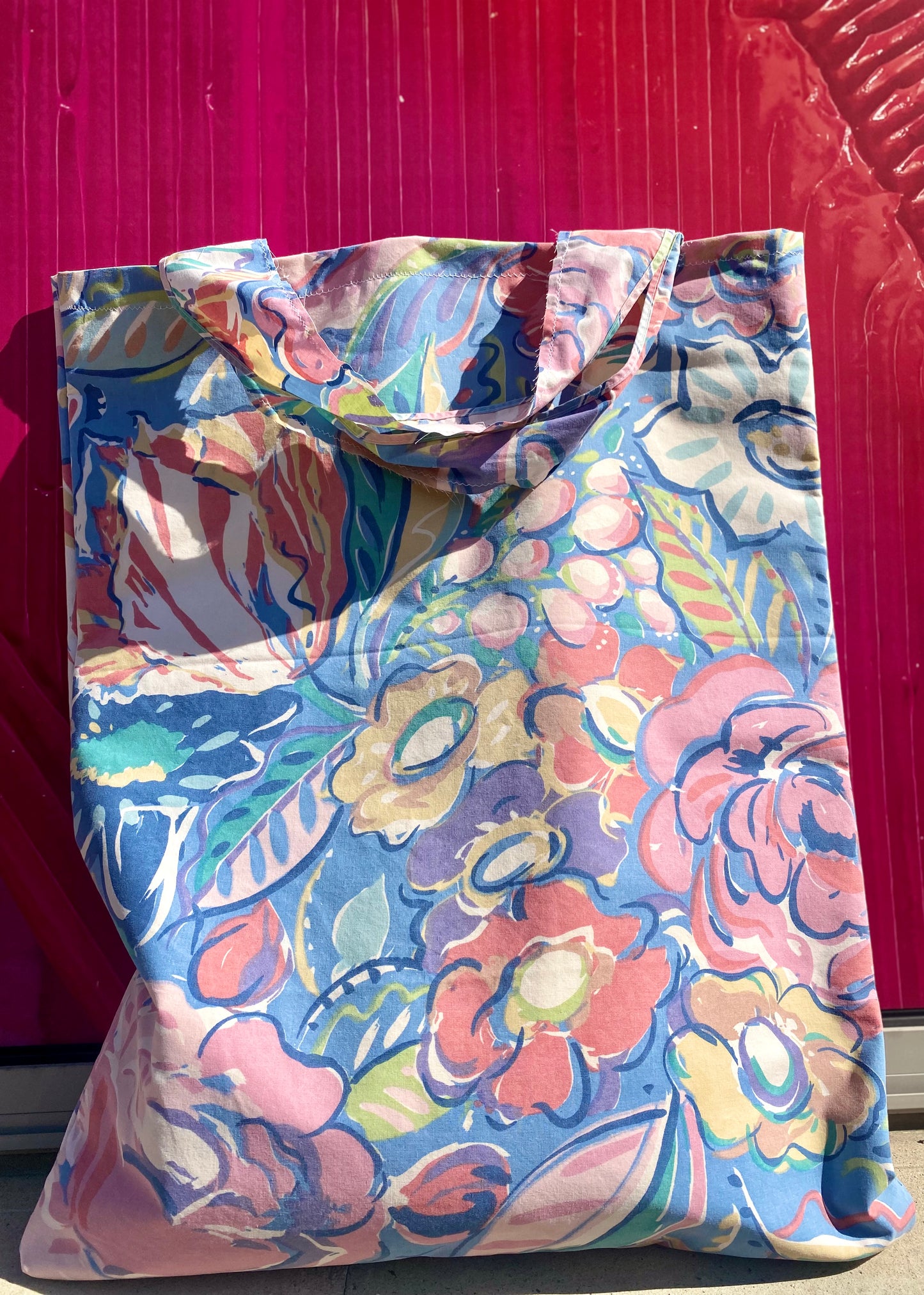 Pastels Floral Pillow Tote
