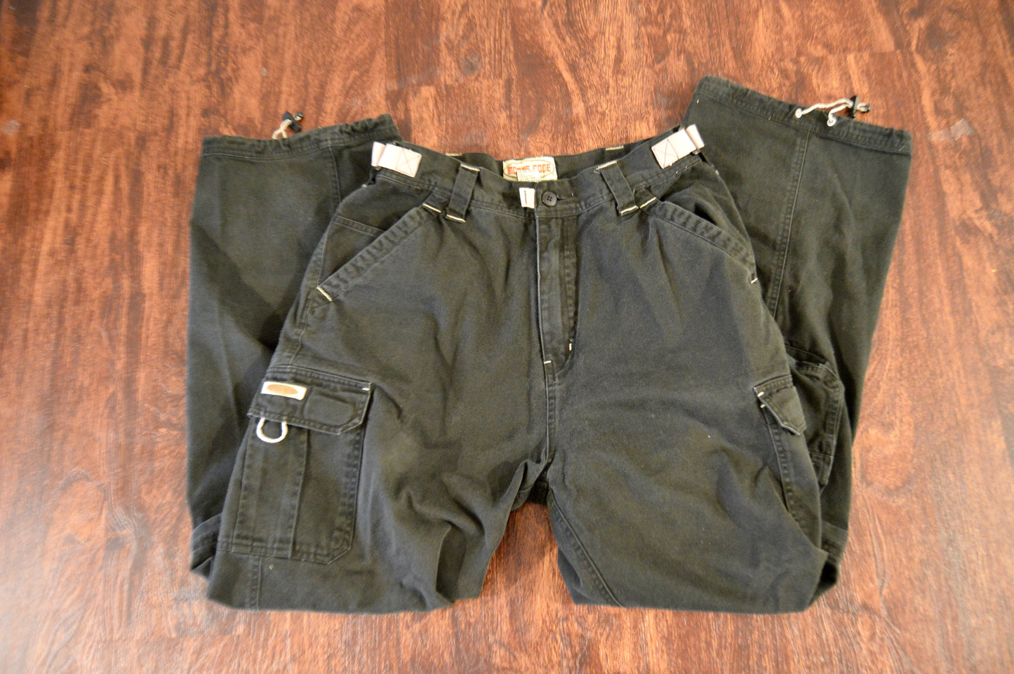 Morse Code vintage 2 way zip cargos