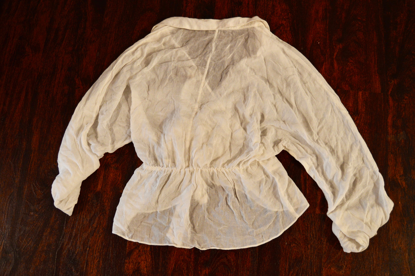 Zara white wrap blouse