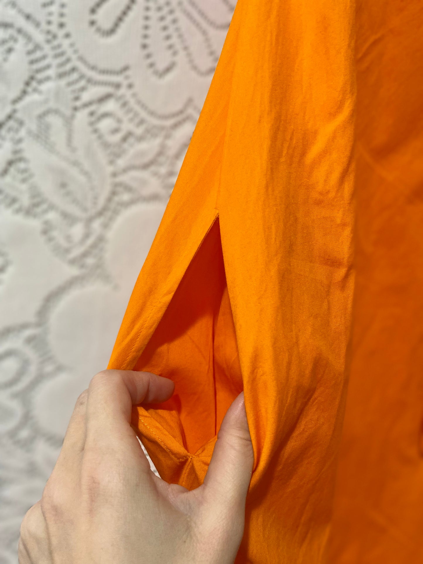 The Tiny Tassel orange maxi dress