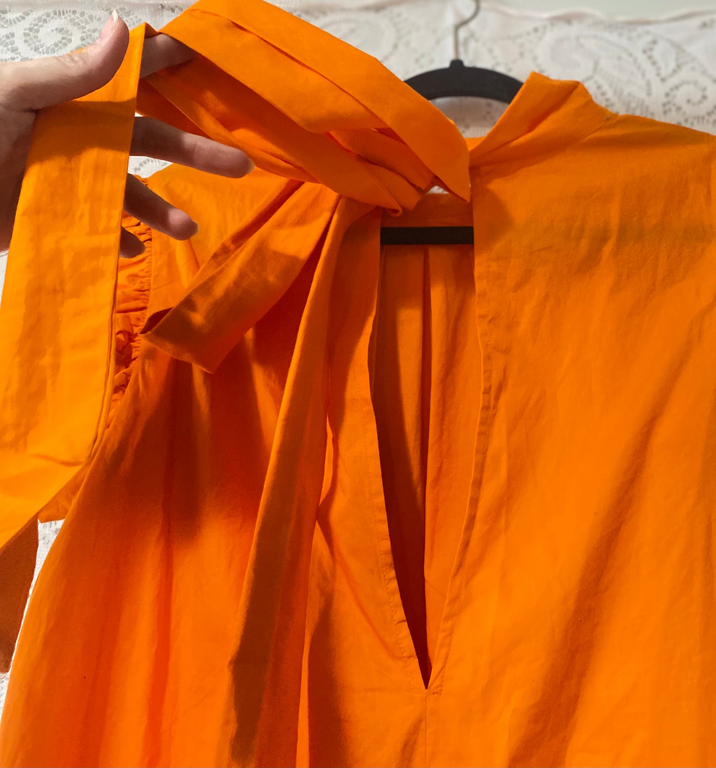 The Tiny Tassel orange maxi dress