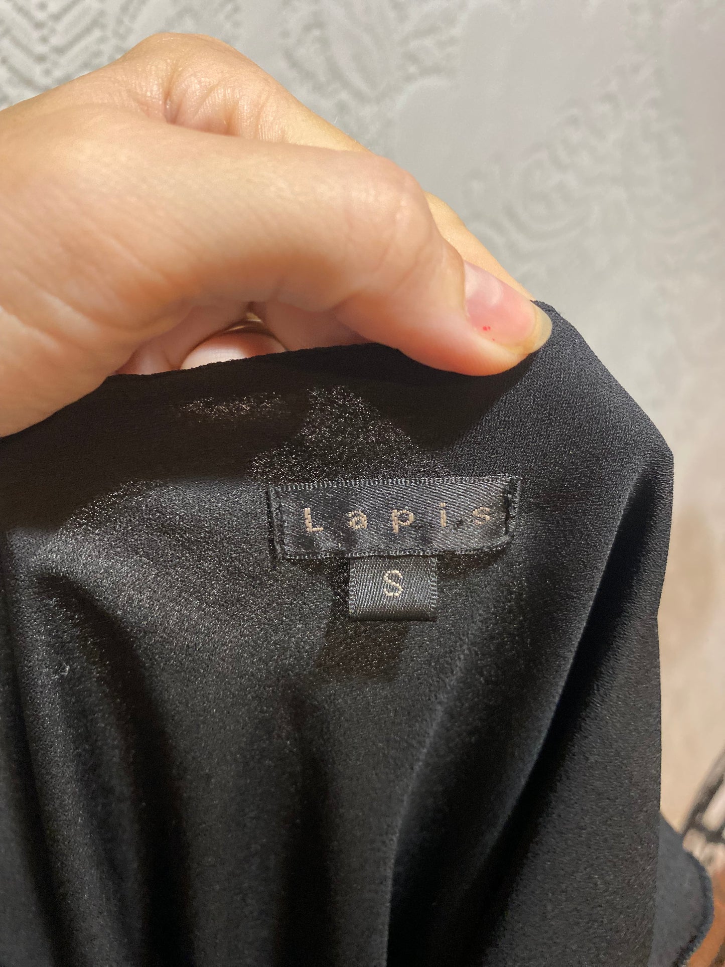 Vintage Lapis embroidered silk LBD
