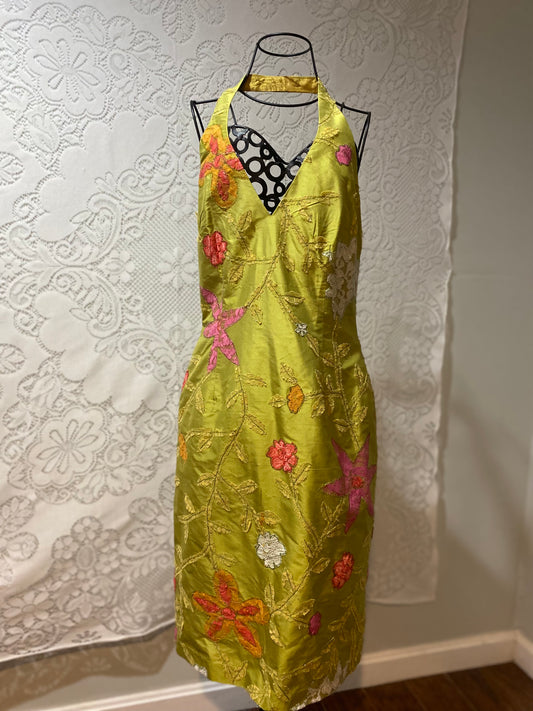 Vintage David Meister embroidered dress