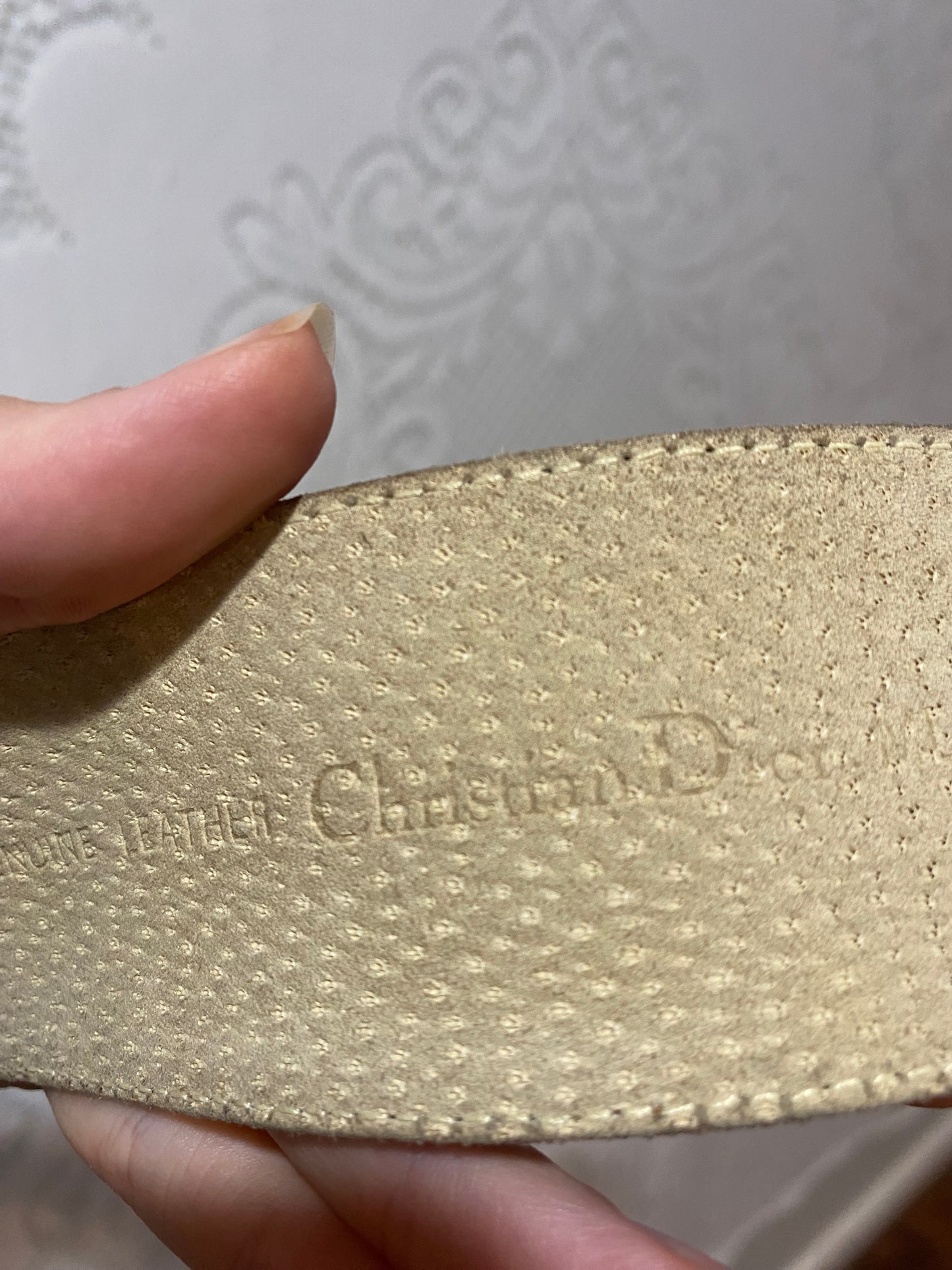 Dior brown leather belt
