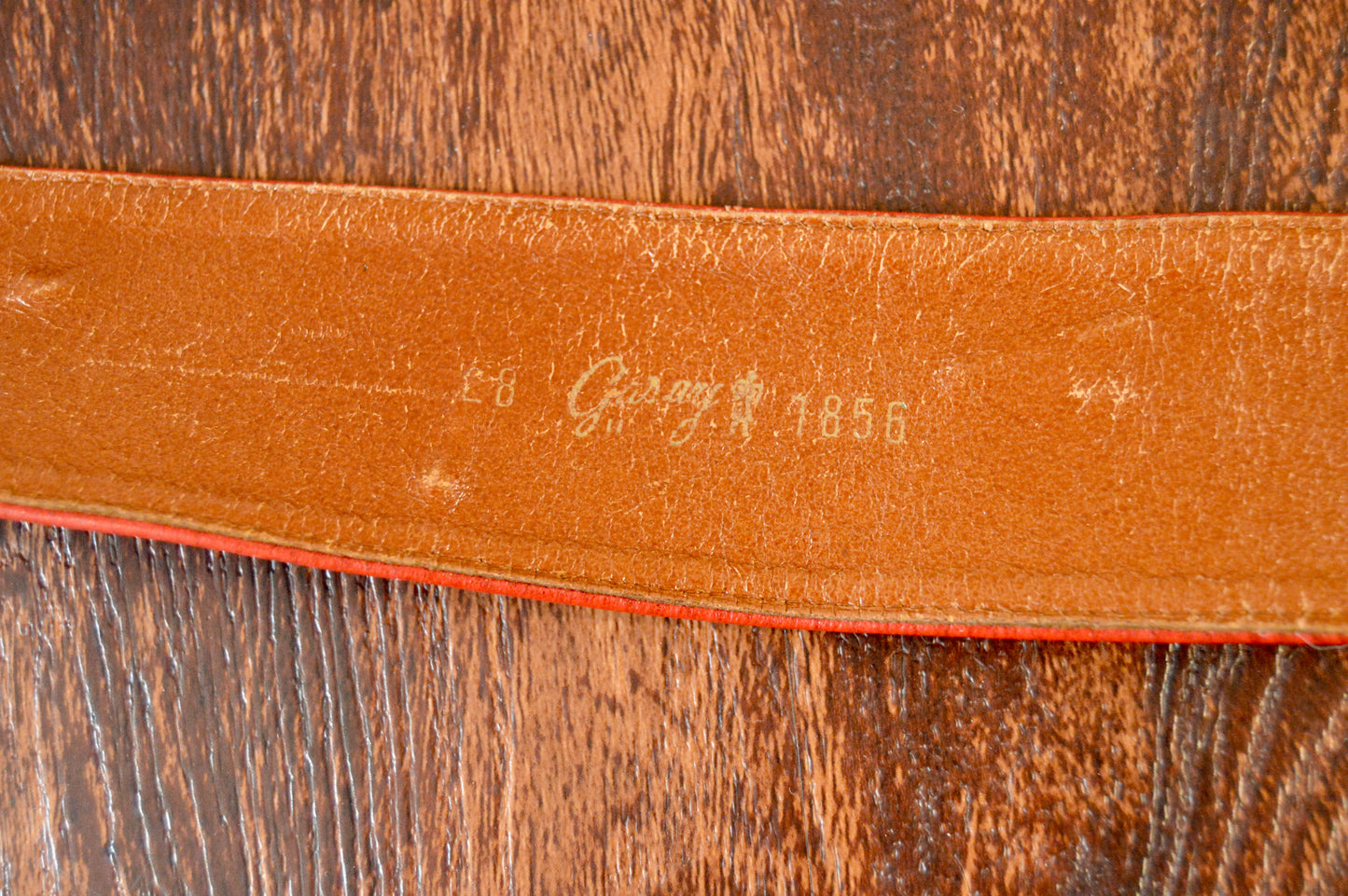 Vintage Garay red riding belt