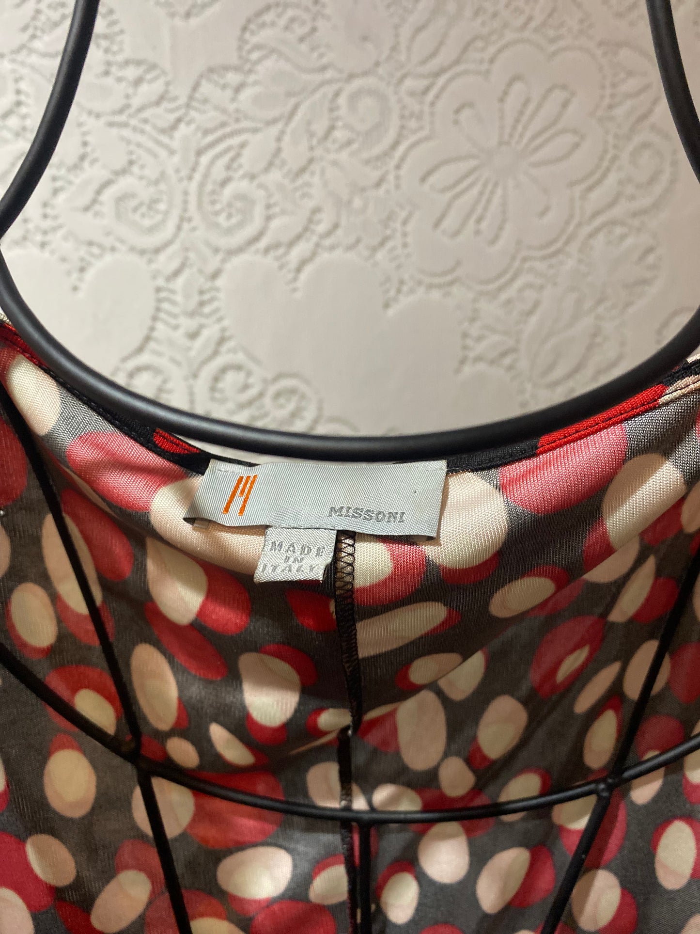 Vtg Missoni Abstract Polka Dot Y2K dress