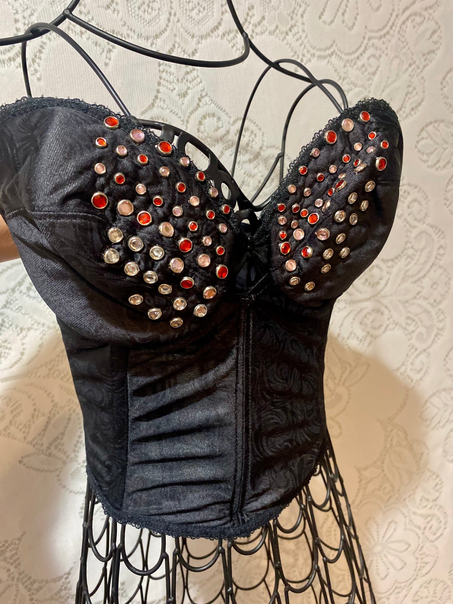 Vintage bedazzled corset