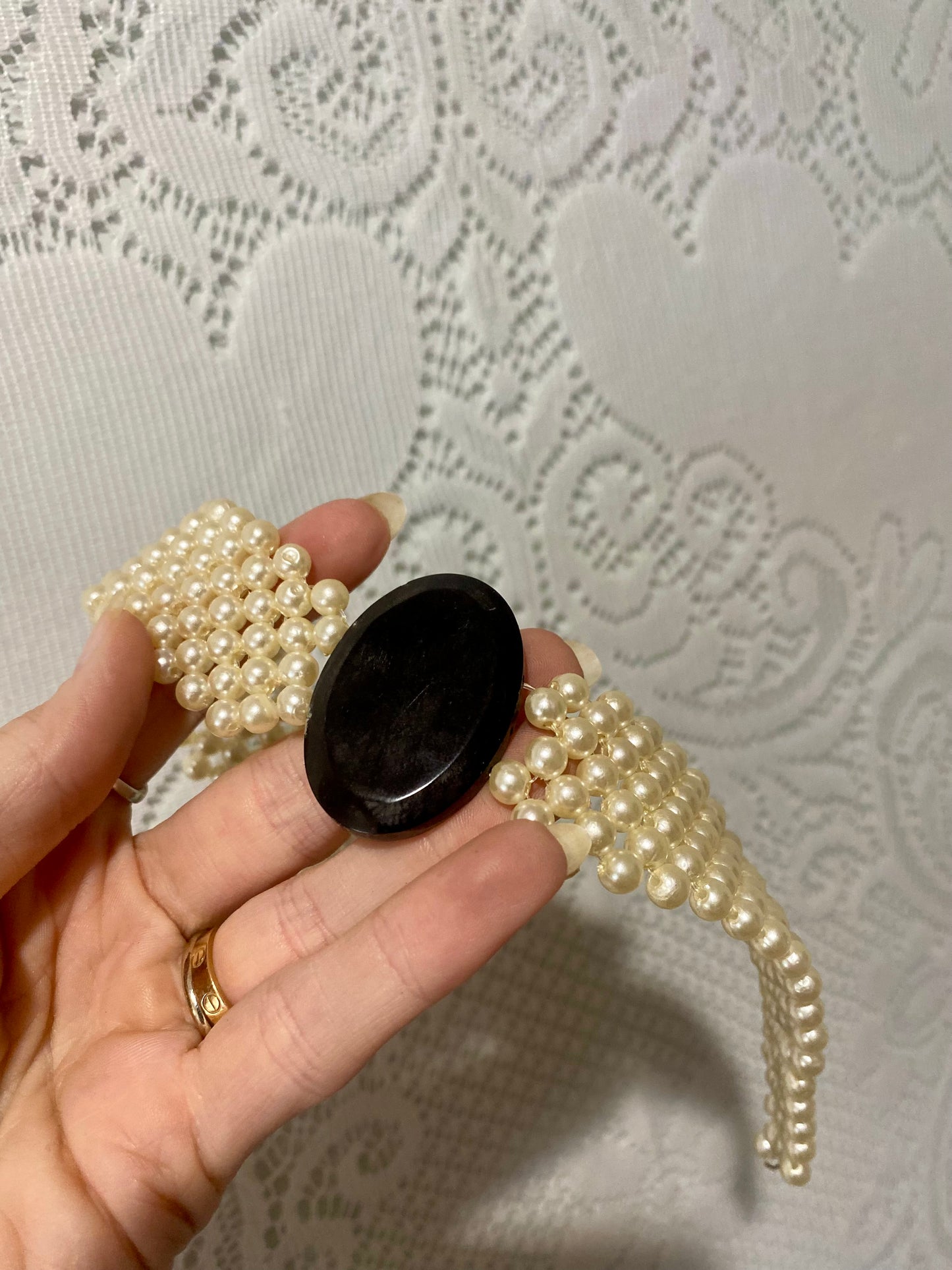 Vintage pearl choker
