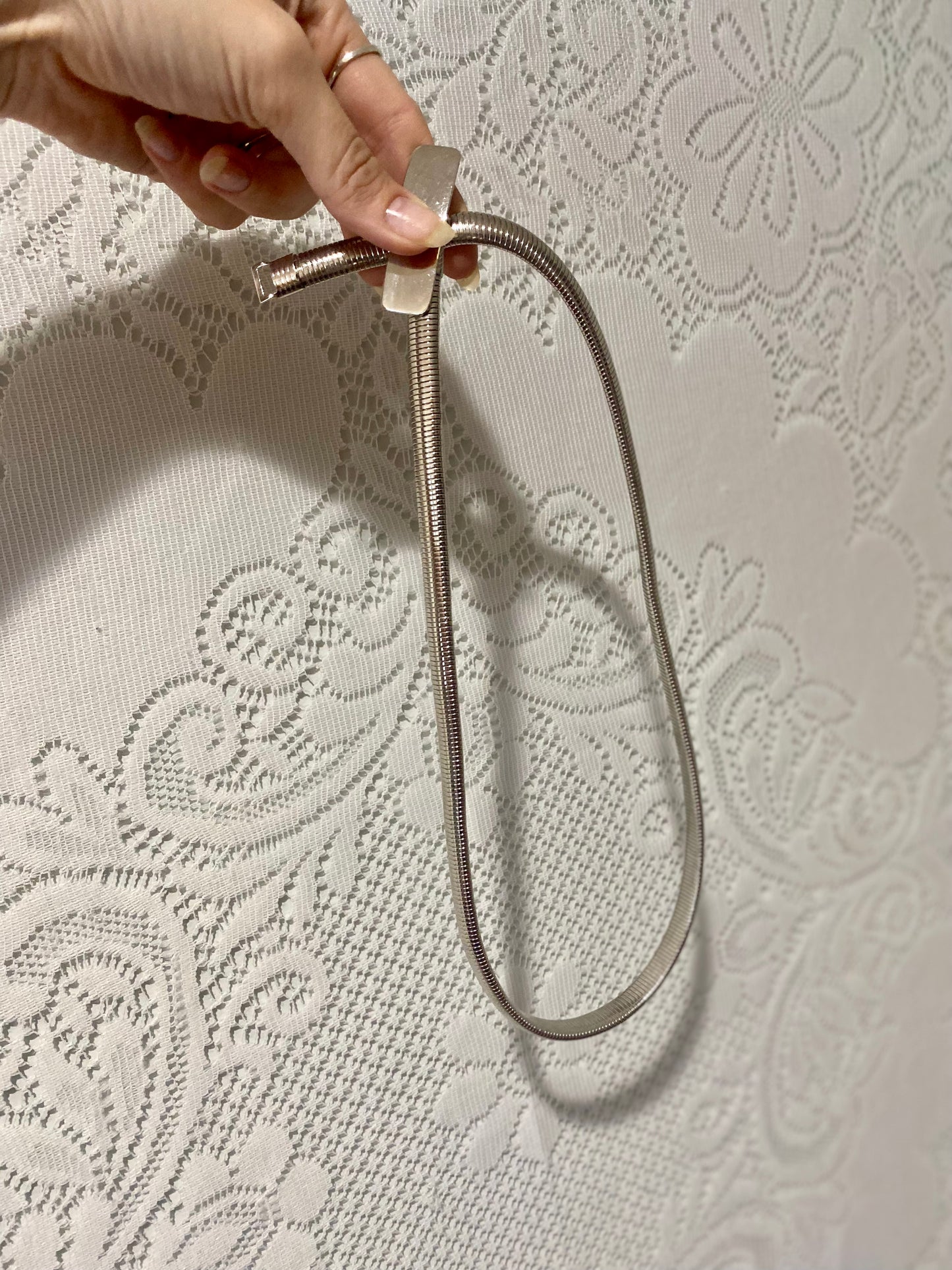 Vintage stretchy silver belt