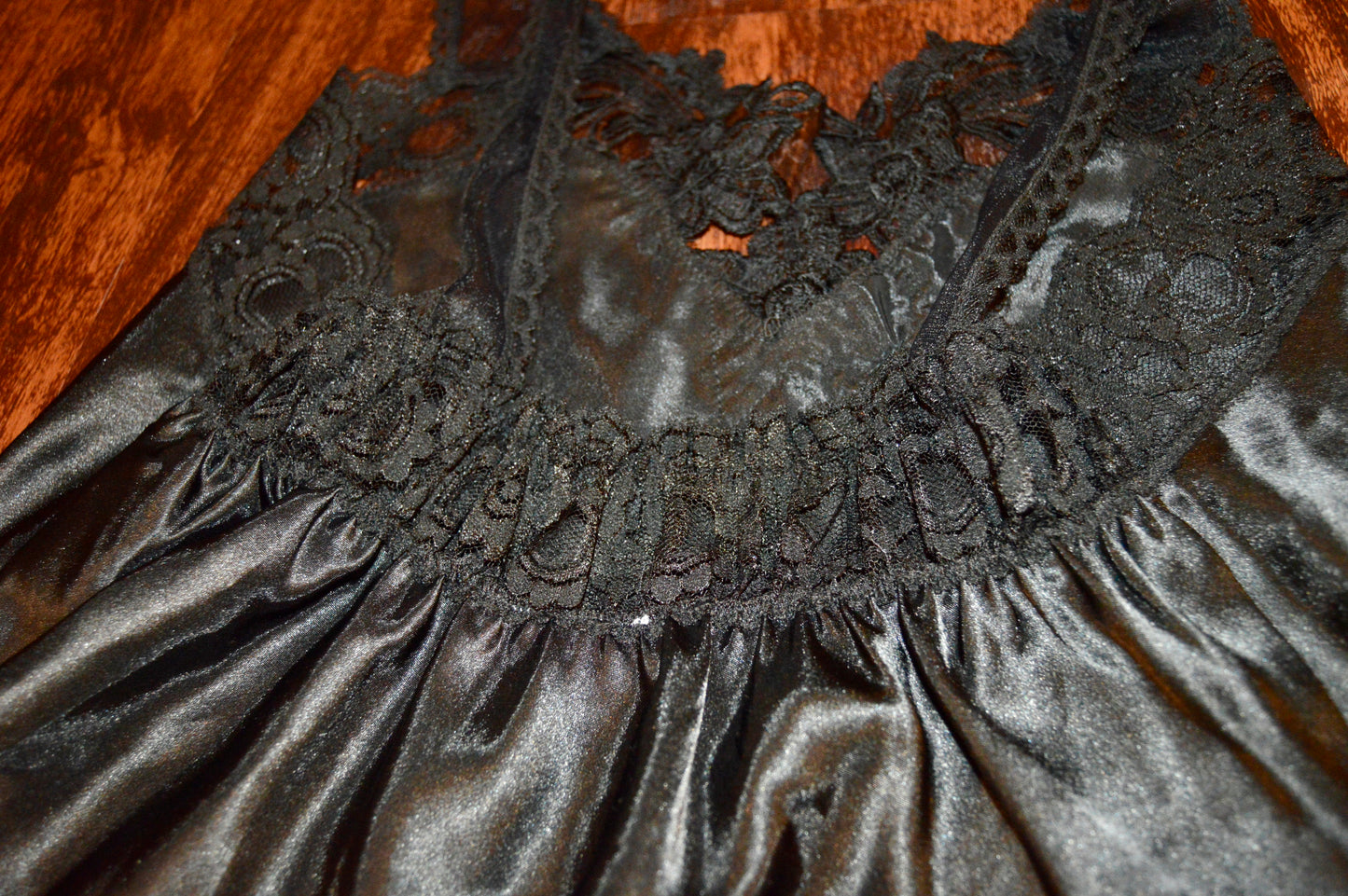 Vintage APPEL sleepwear black slip