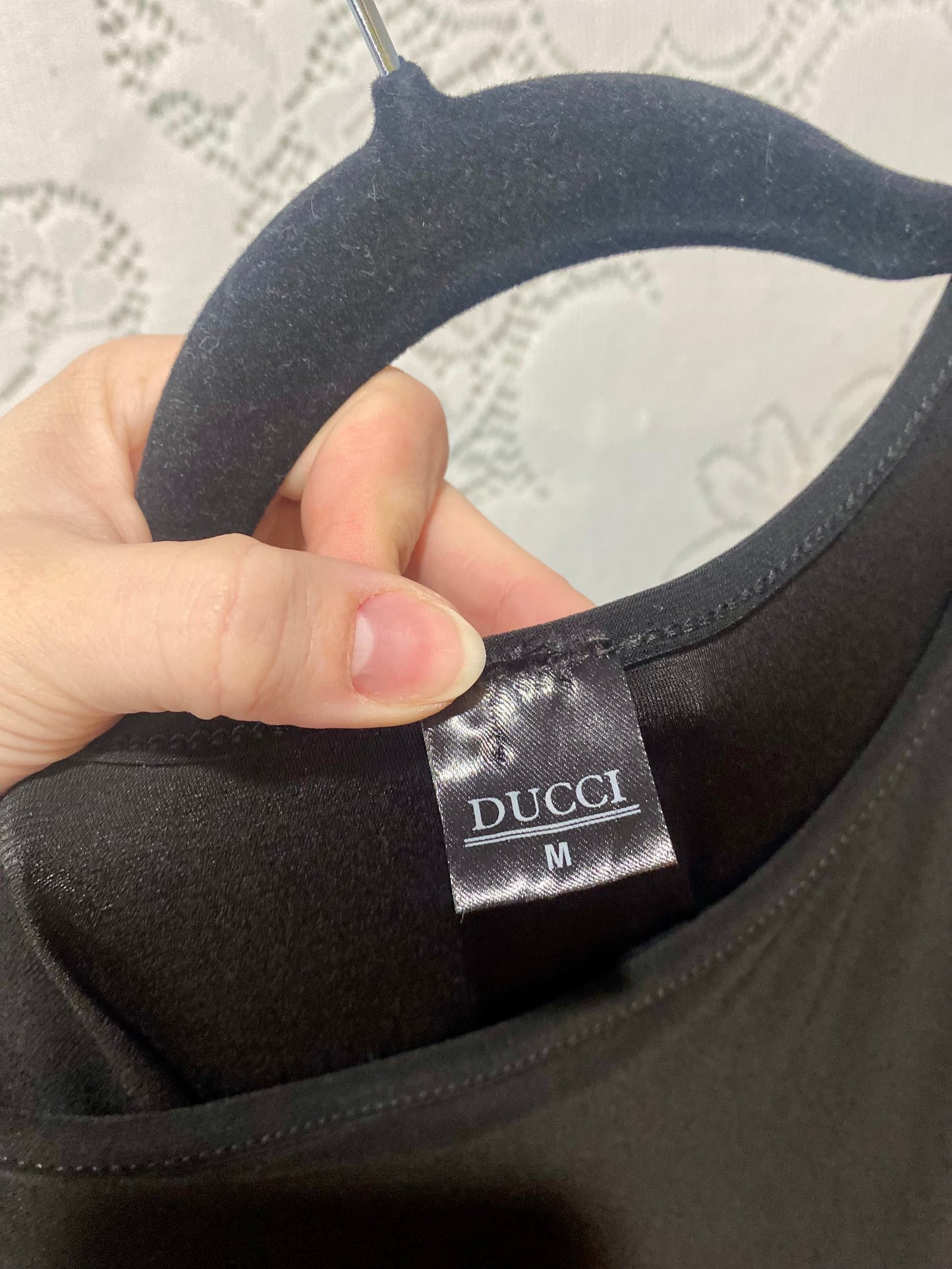 DUCCI black maxi dress