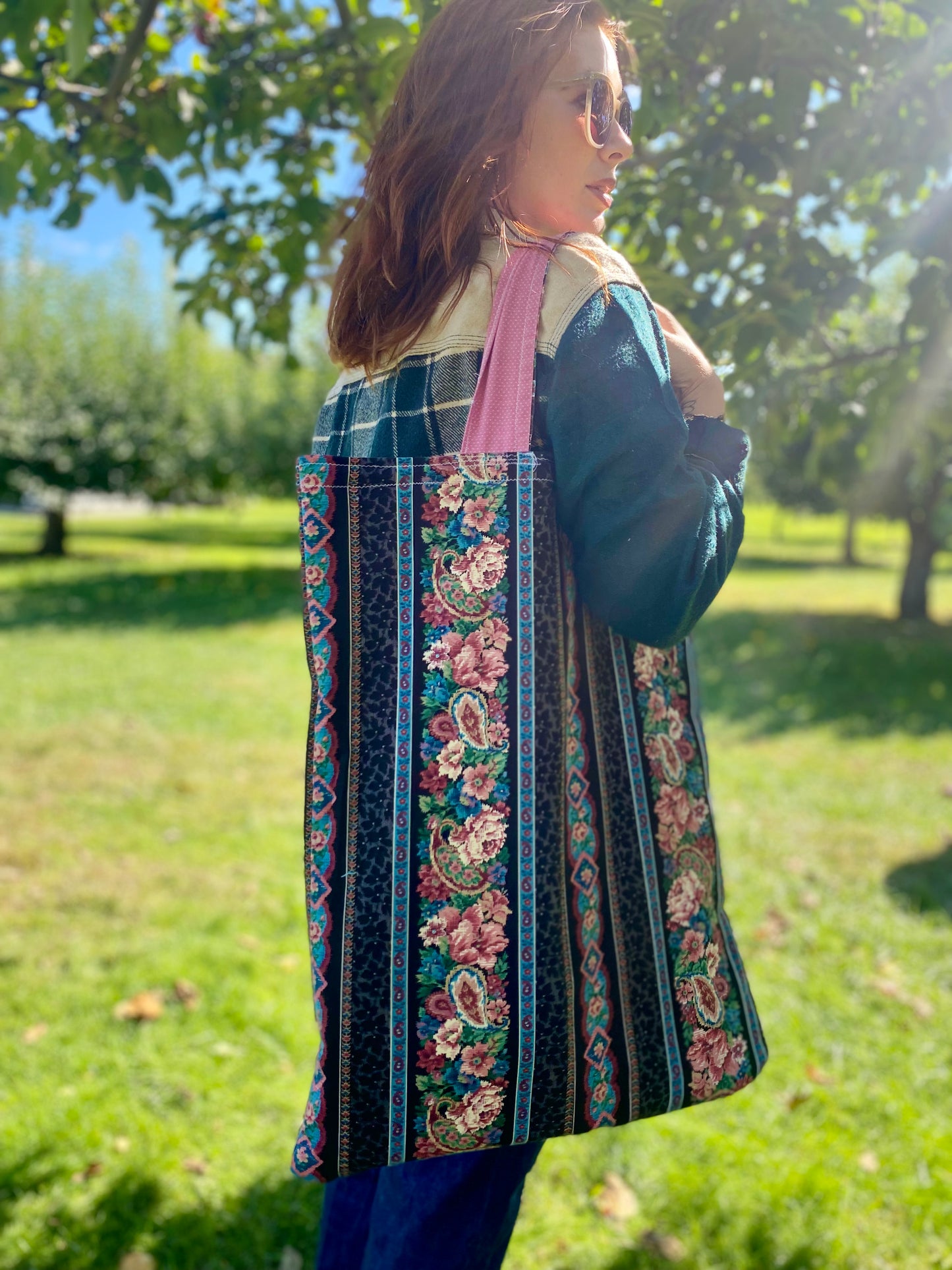 Paisley Floral Pillow Tote