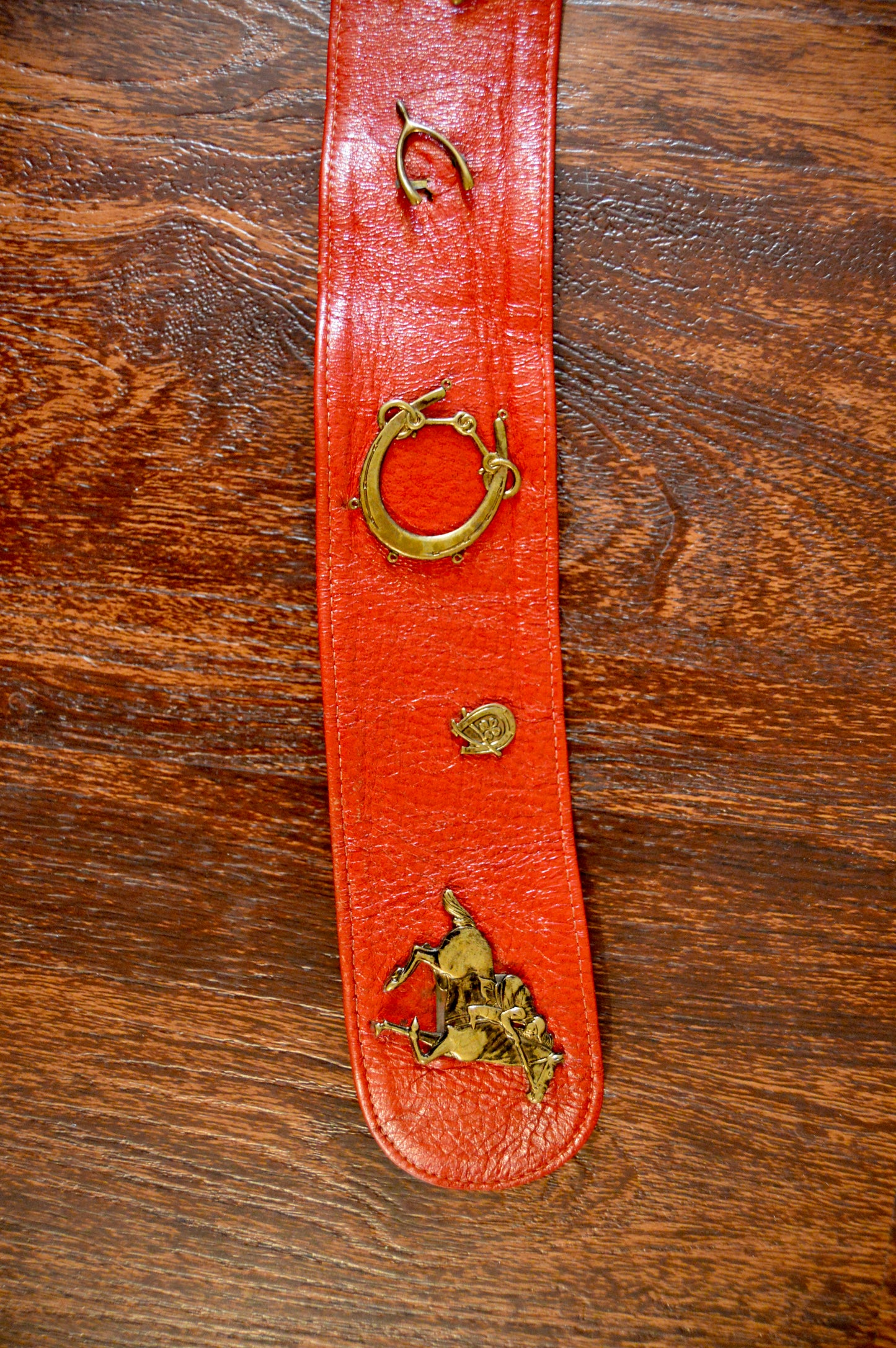 Vintage Garay red riding belt