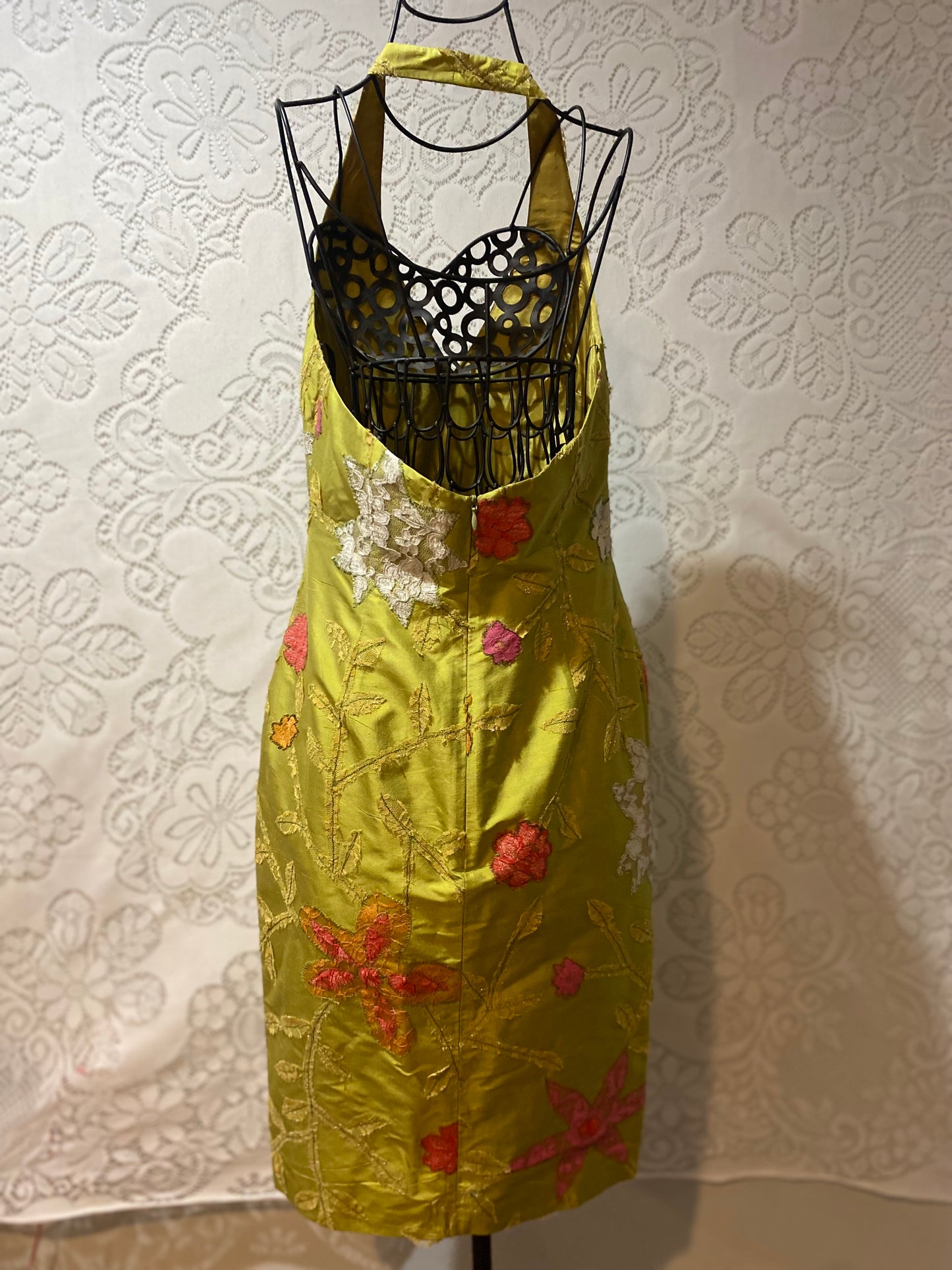 Vintage David Meister embroidered dress