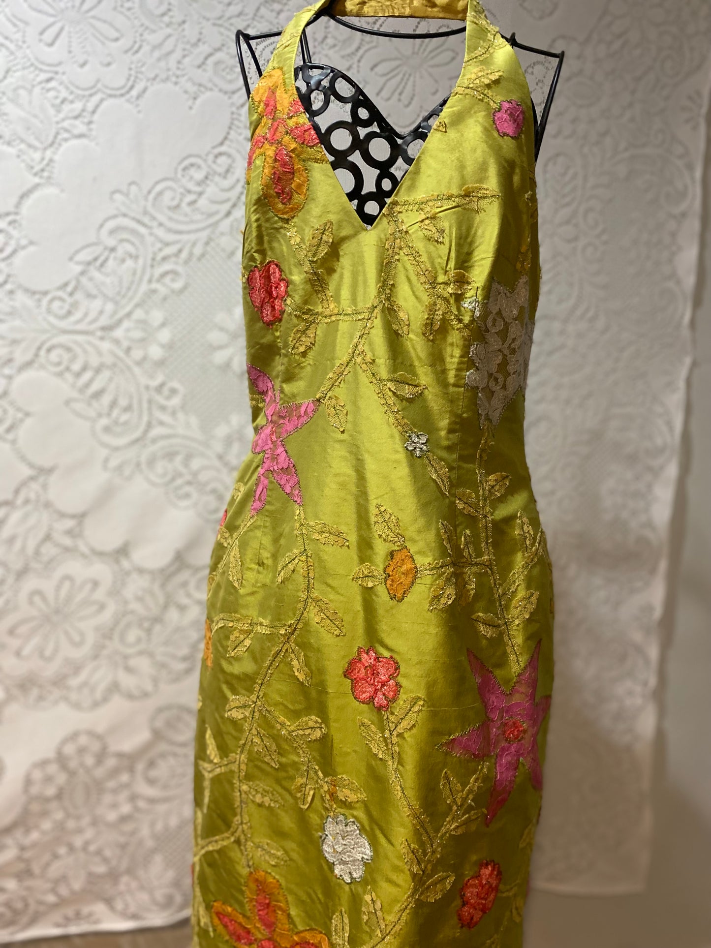 Vintage David Meister embroidered dress