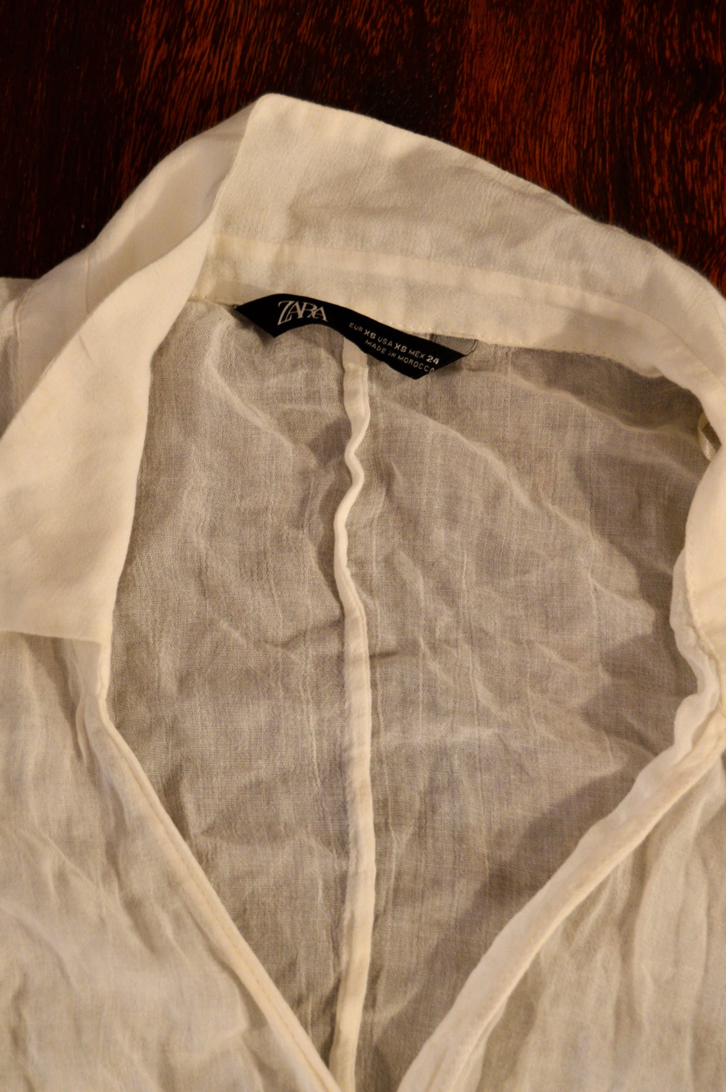 Zara white wrap blouse