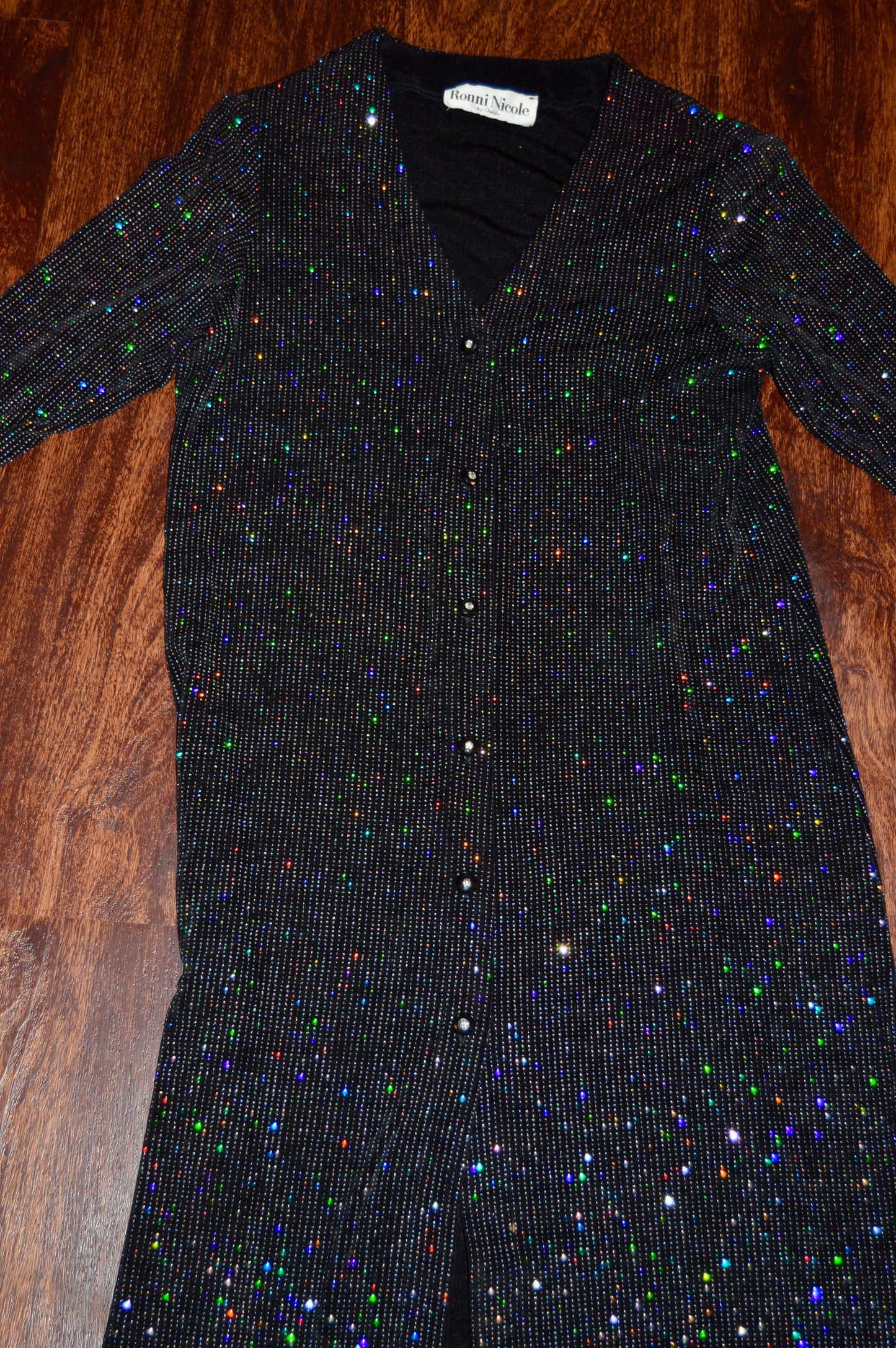 90’s Ronnie Nicole sparkle button down dress