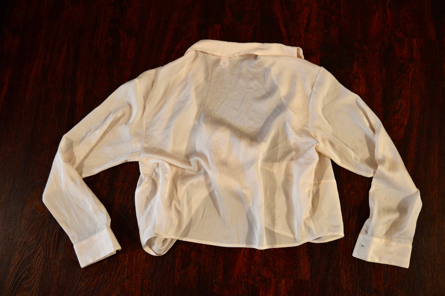 Victoria’s Secret creamy light pink tie blouse