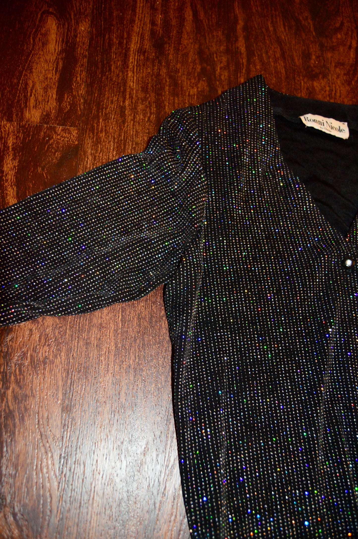90’s Ronnie Nicole sparkle button down dress