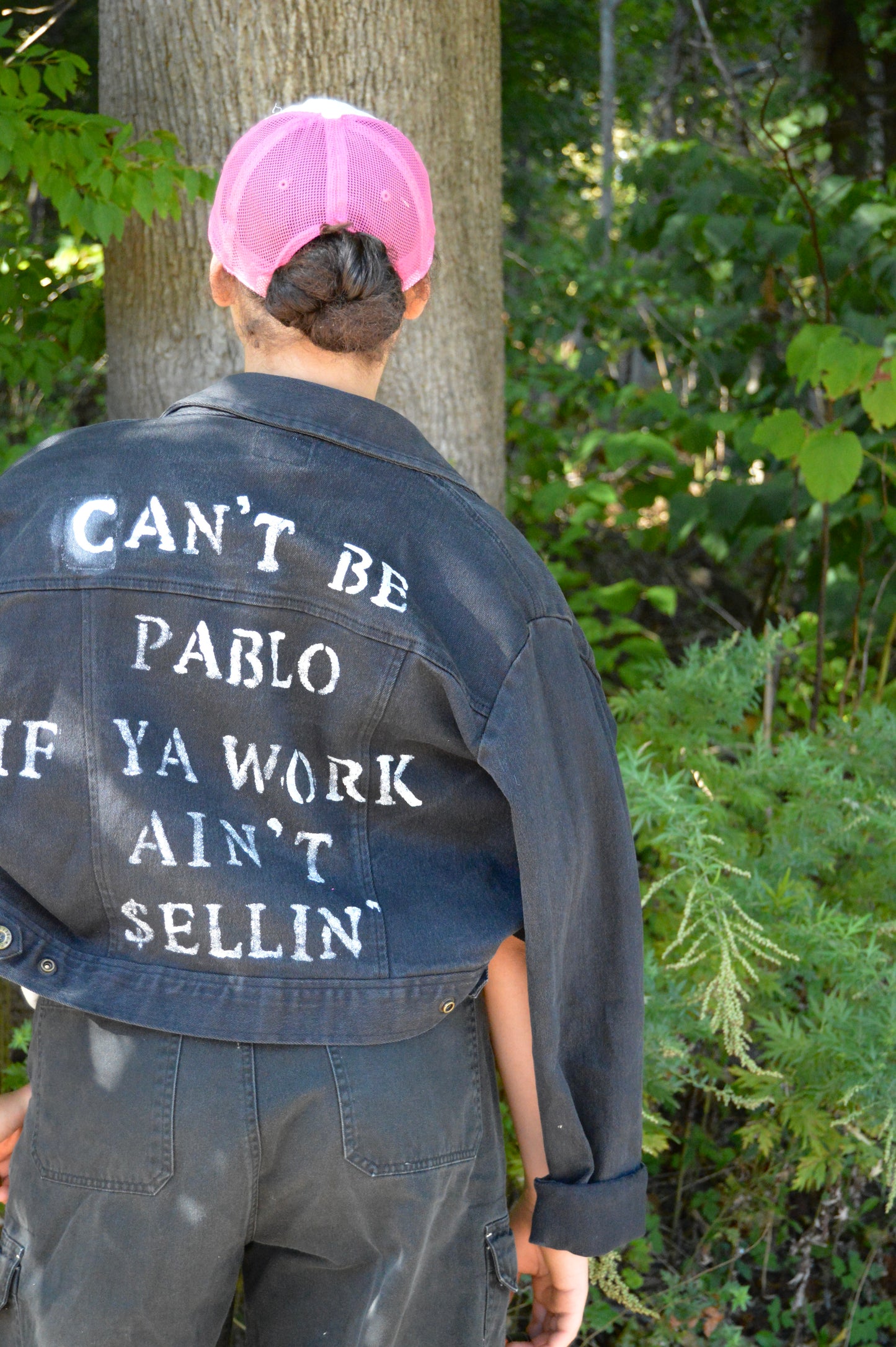 Vintage Willi Smith upcycled cropped denim jacket