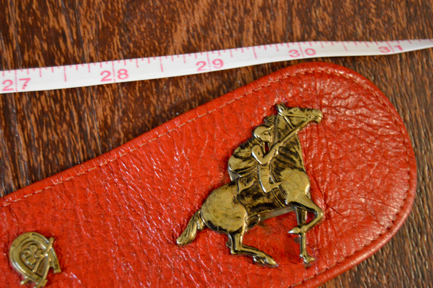 Vintage Garay red riding belt