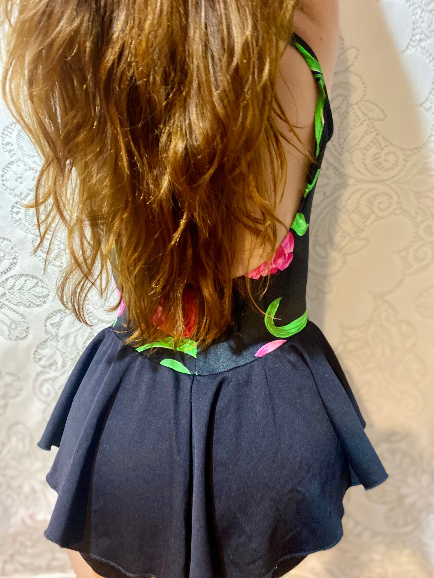 80’s floral one piece bathing suit