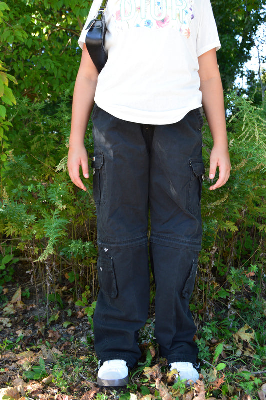 Morse Code vintage 2 way zip cargos