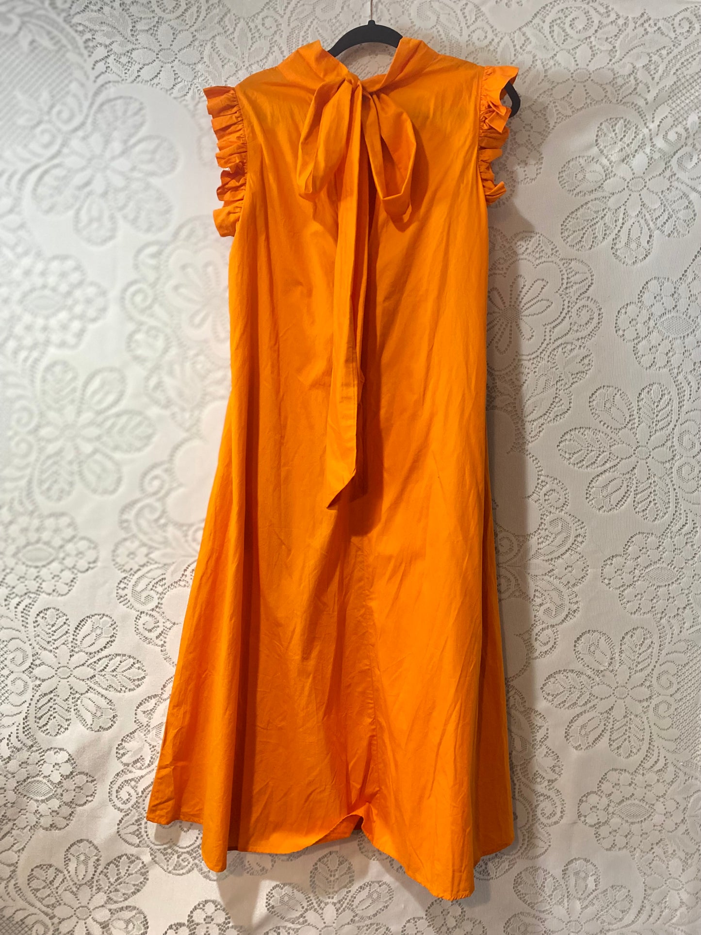 The Tiny Tassel orange maxi dress