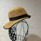 Black & tan visor hat