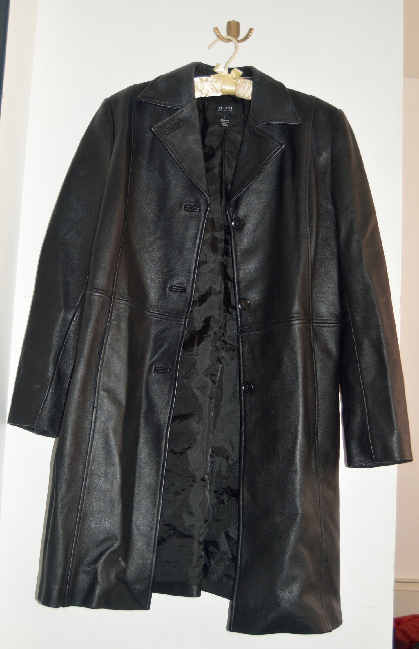 Vintage Alfani leather trench