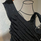 Vintage Lapis embroidered silk LBD