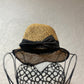 Black & tan visor hat