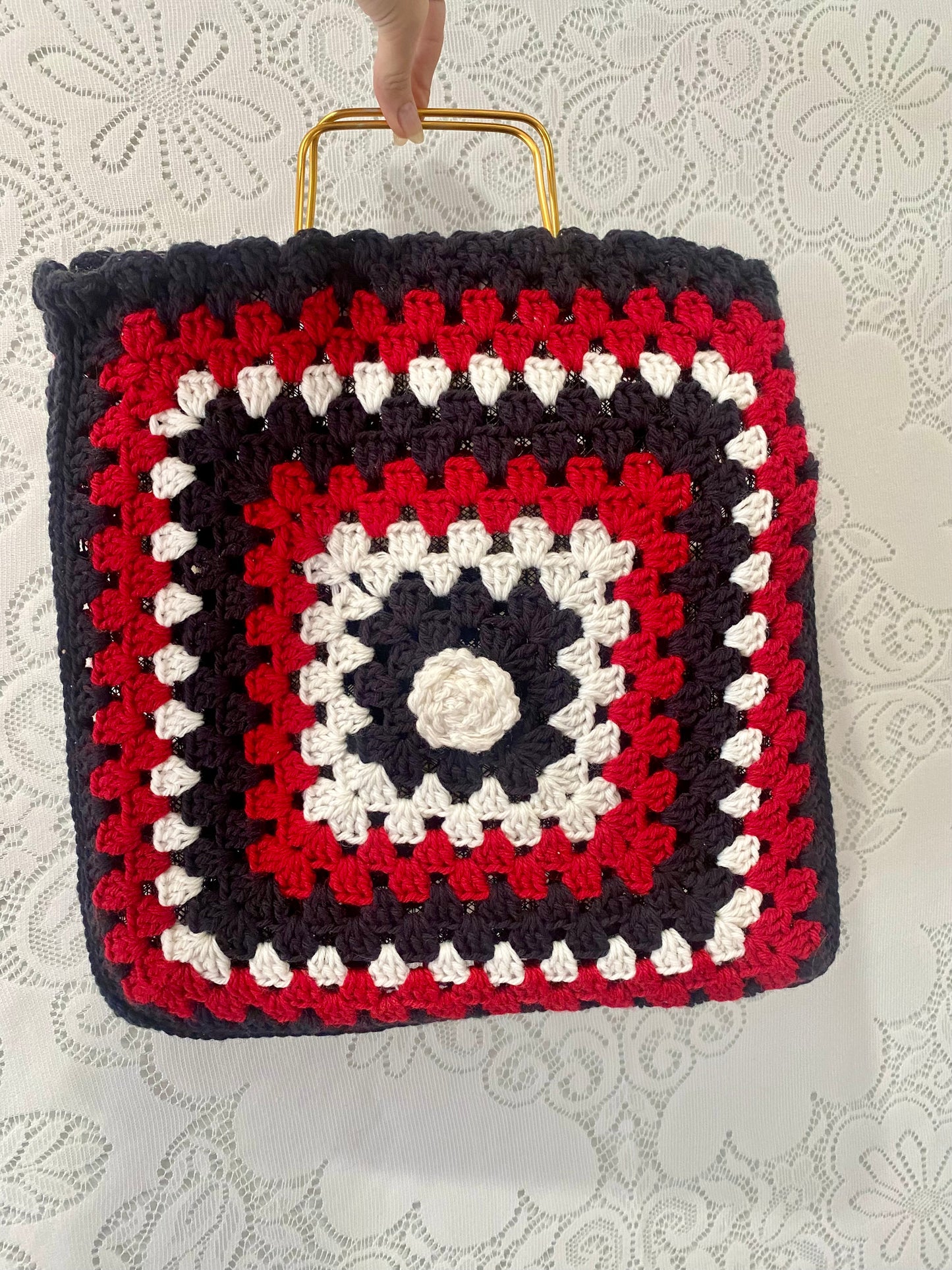 Crochet tote bag