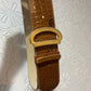Dior brown leather belt