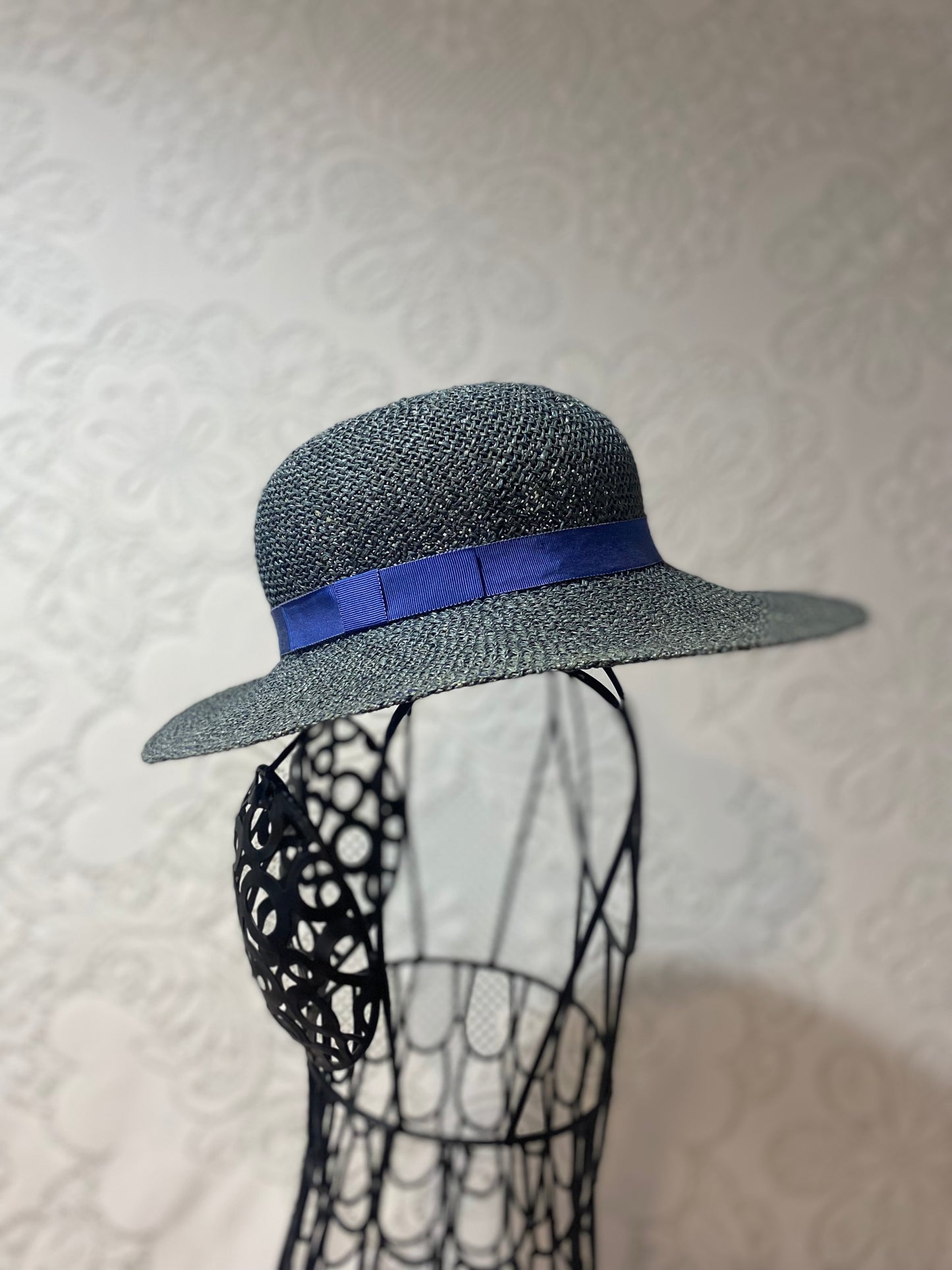 Blue straw hat