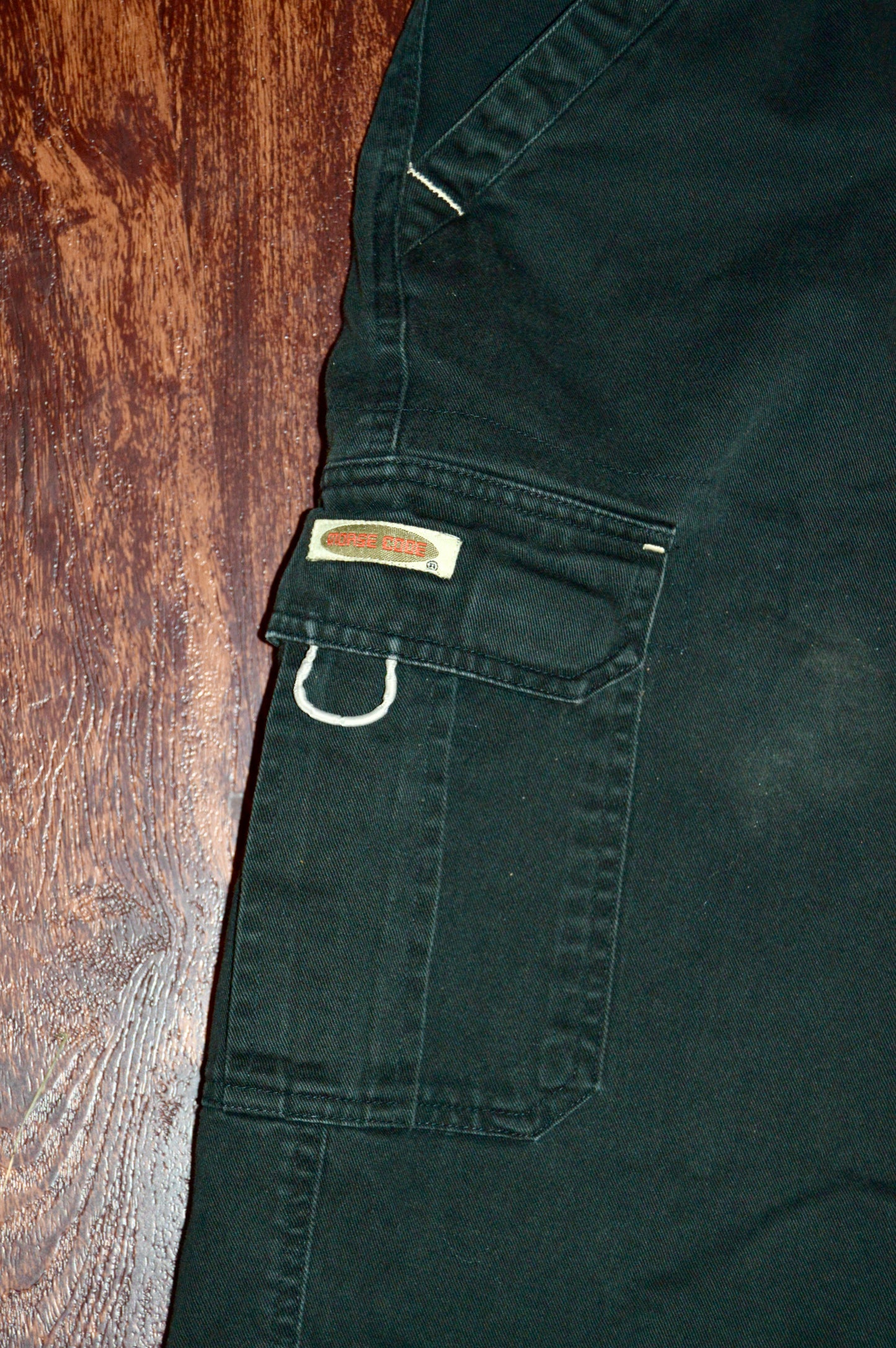 Morse Code vintage 2 way zip cargos