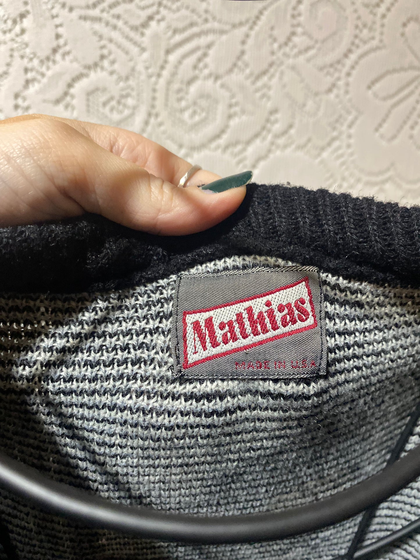 Vintage Mathias B&W sweater