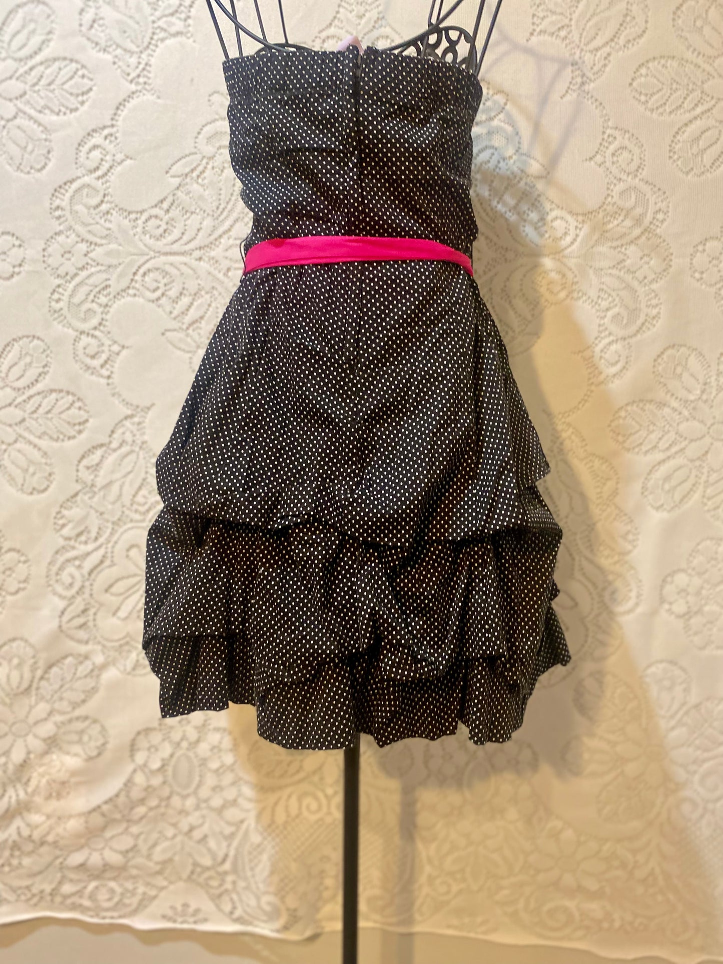 Speechless tiered polka dress