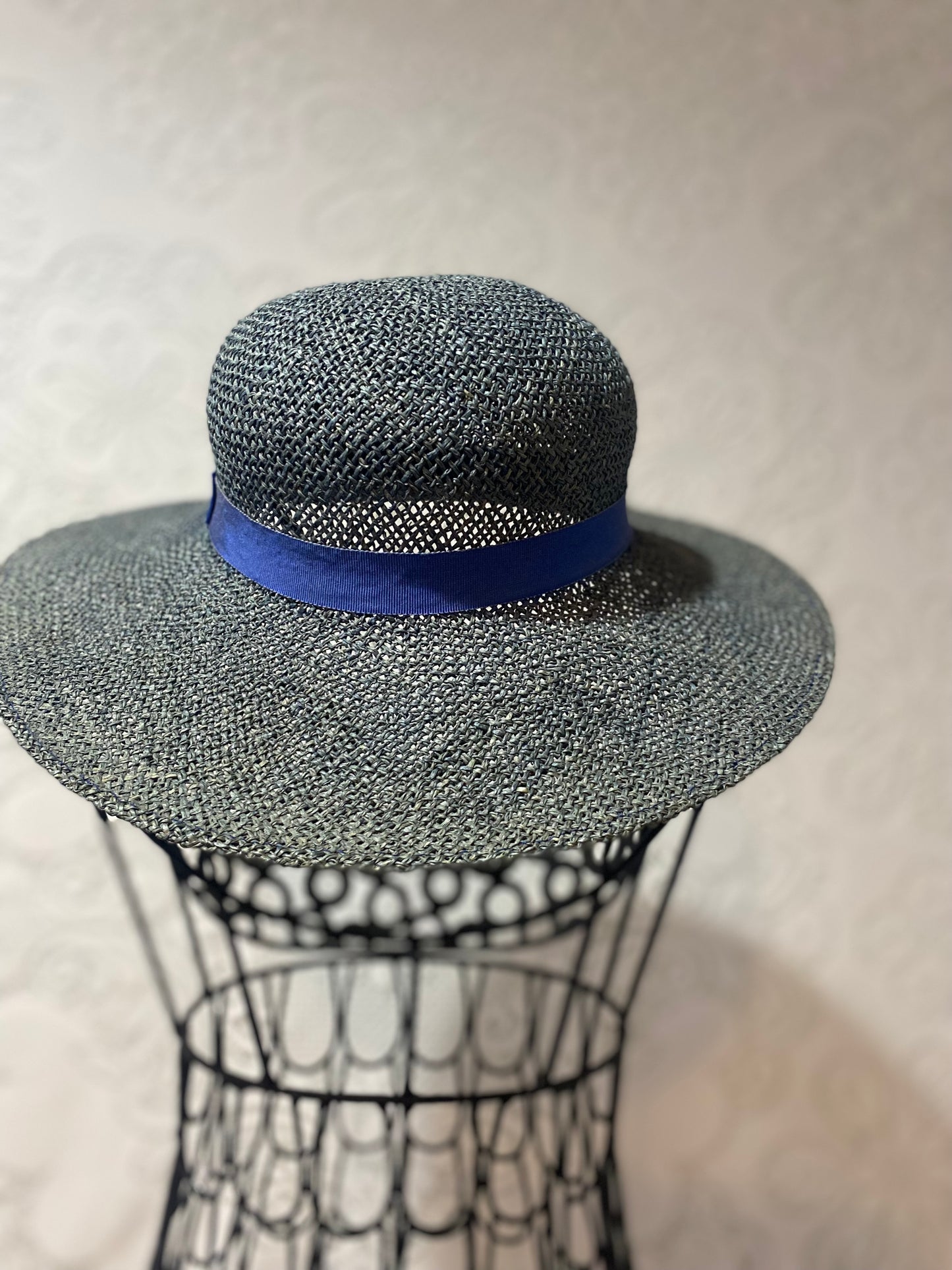 Blue straw hat